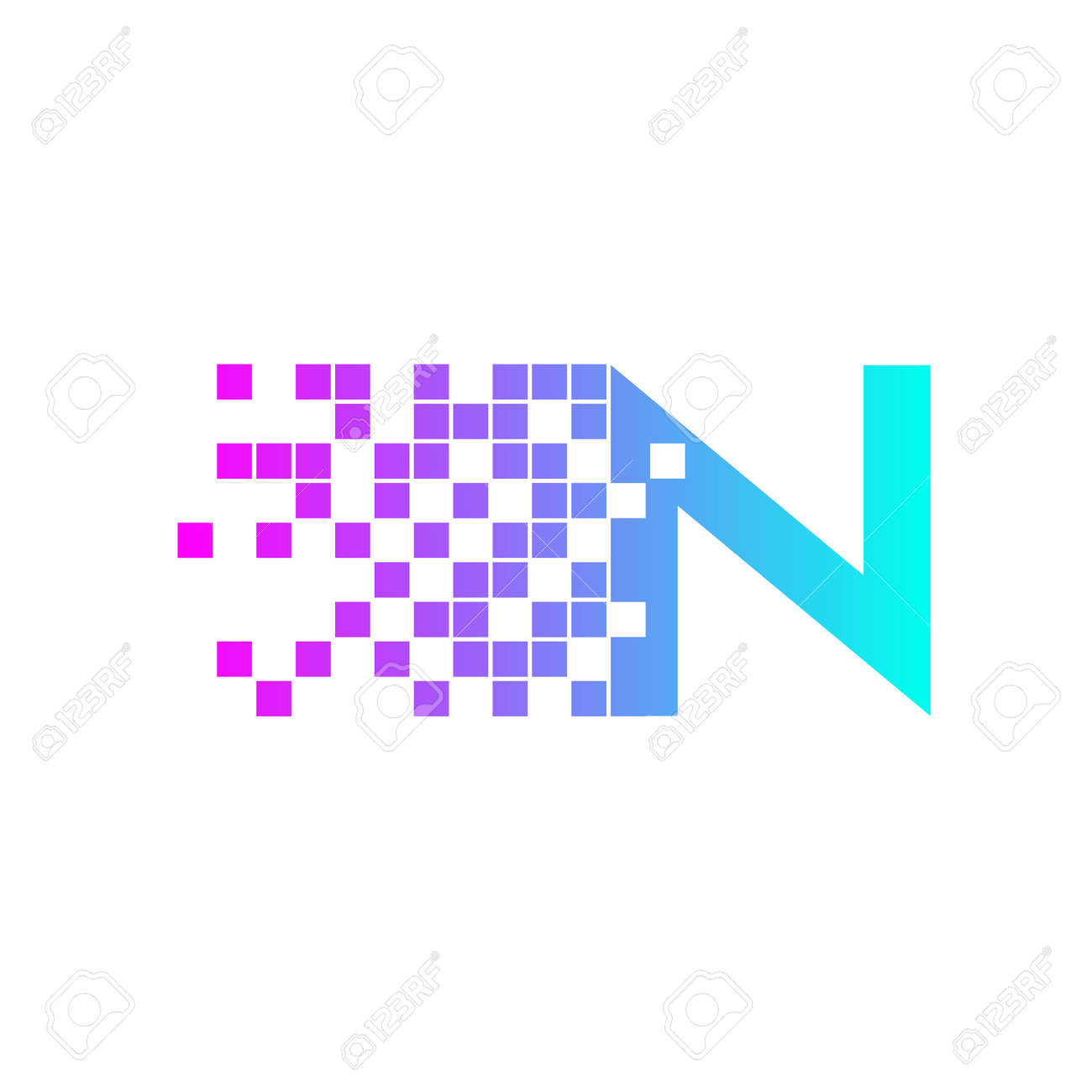 手紙 n ロゴ design network デジタル ロゴ アイコン テンプレート