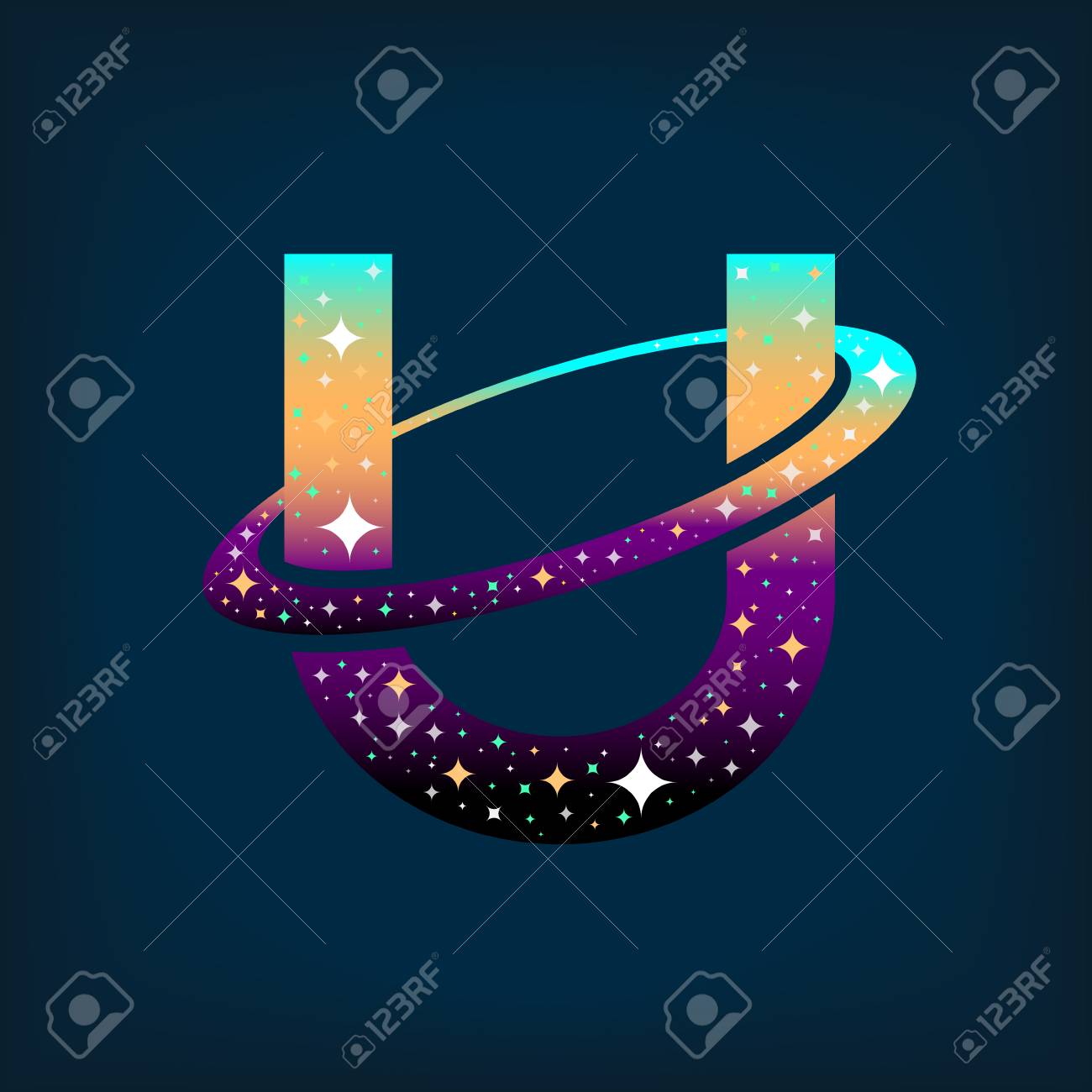 Abstract Letter U Logo Space Logo Observatory Tourism Galaxy Moon Satellite Alien Planet Astronaut Interesting Design Template For Your Company Logo Royalty Free Cliparts Vectors And Stock Illustration Image