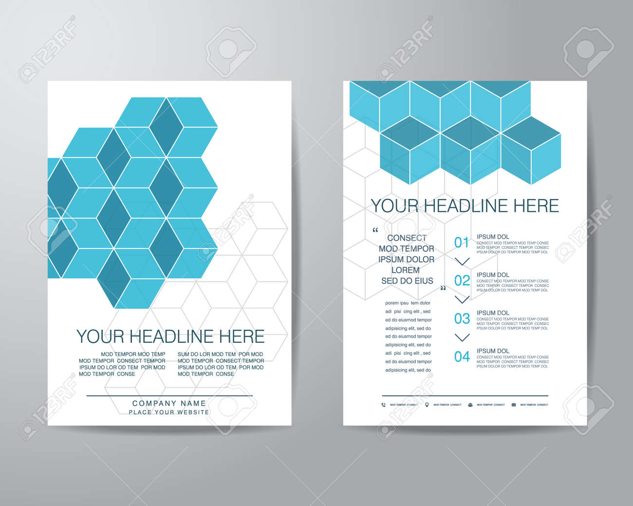 simple box brochure flyer design layout template in a4 size simple flyer design