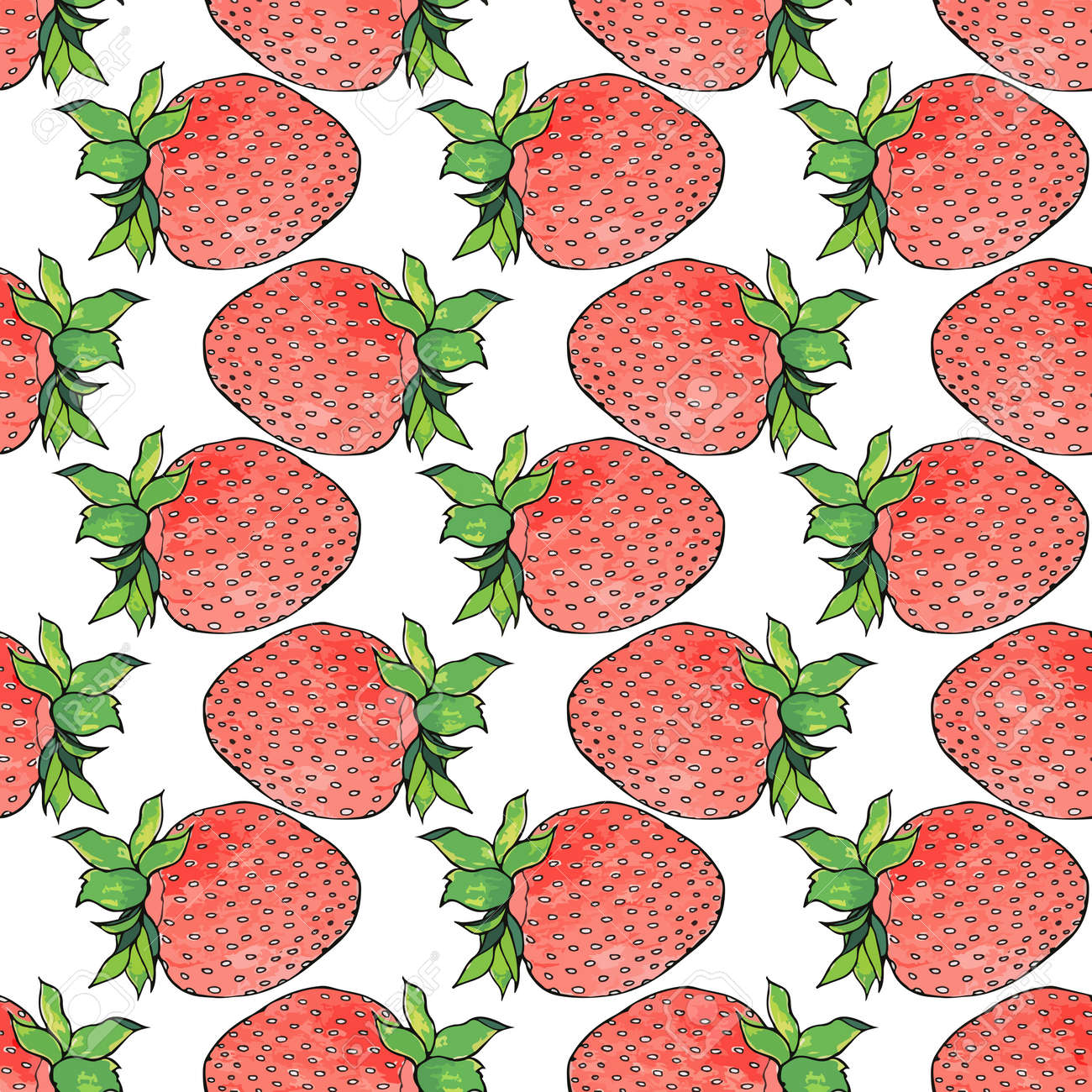 Fruit Dessin Seamless Aquarelle Fruits Fraise Et Orange Vector Illustrationll Fruit Dessin Seamless Aquarelle Fruits Fraise Et Orange Vector Illustrationll