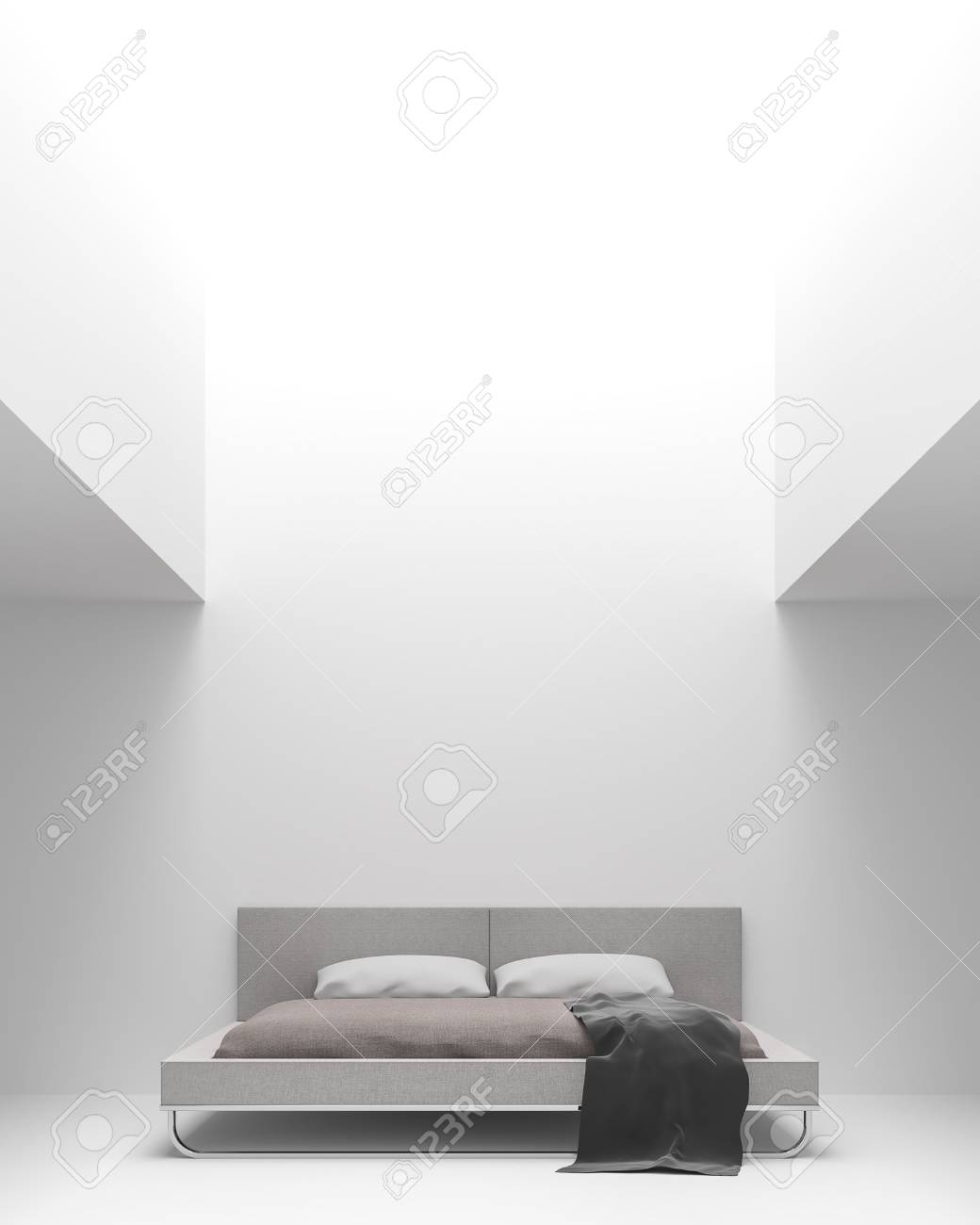 Immagine Minimalista Dell\'interno Di Stile 3d Della Camera Da Letto ... Immagine Minimalista Dell\'interno Di Stile 3d Della Camera Da Letto ...