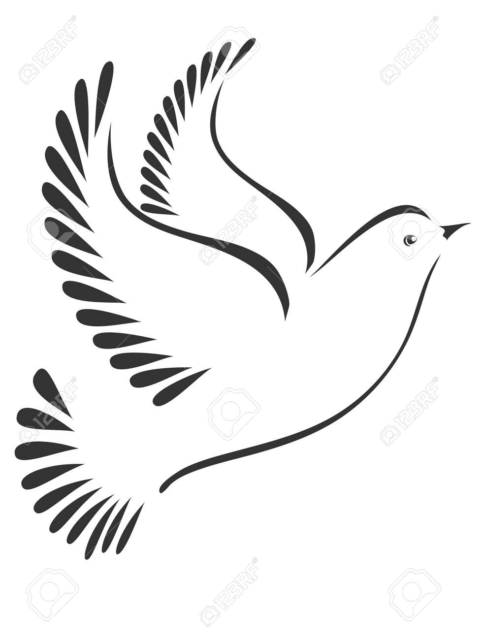 dove or bird stylized