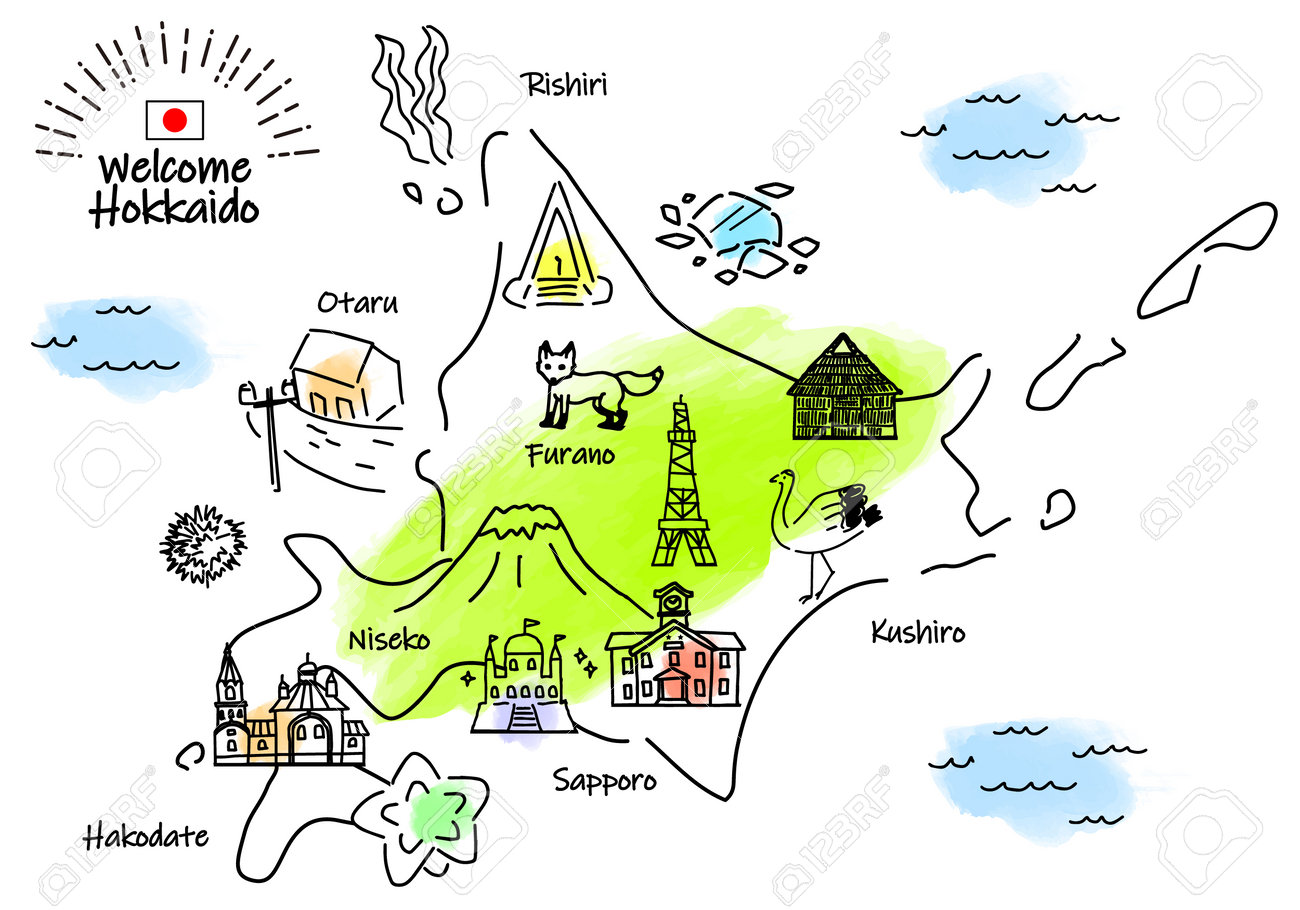 北海道の地図」の写真素材 | 2,628件の無料イラスト画像 | Adobe