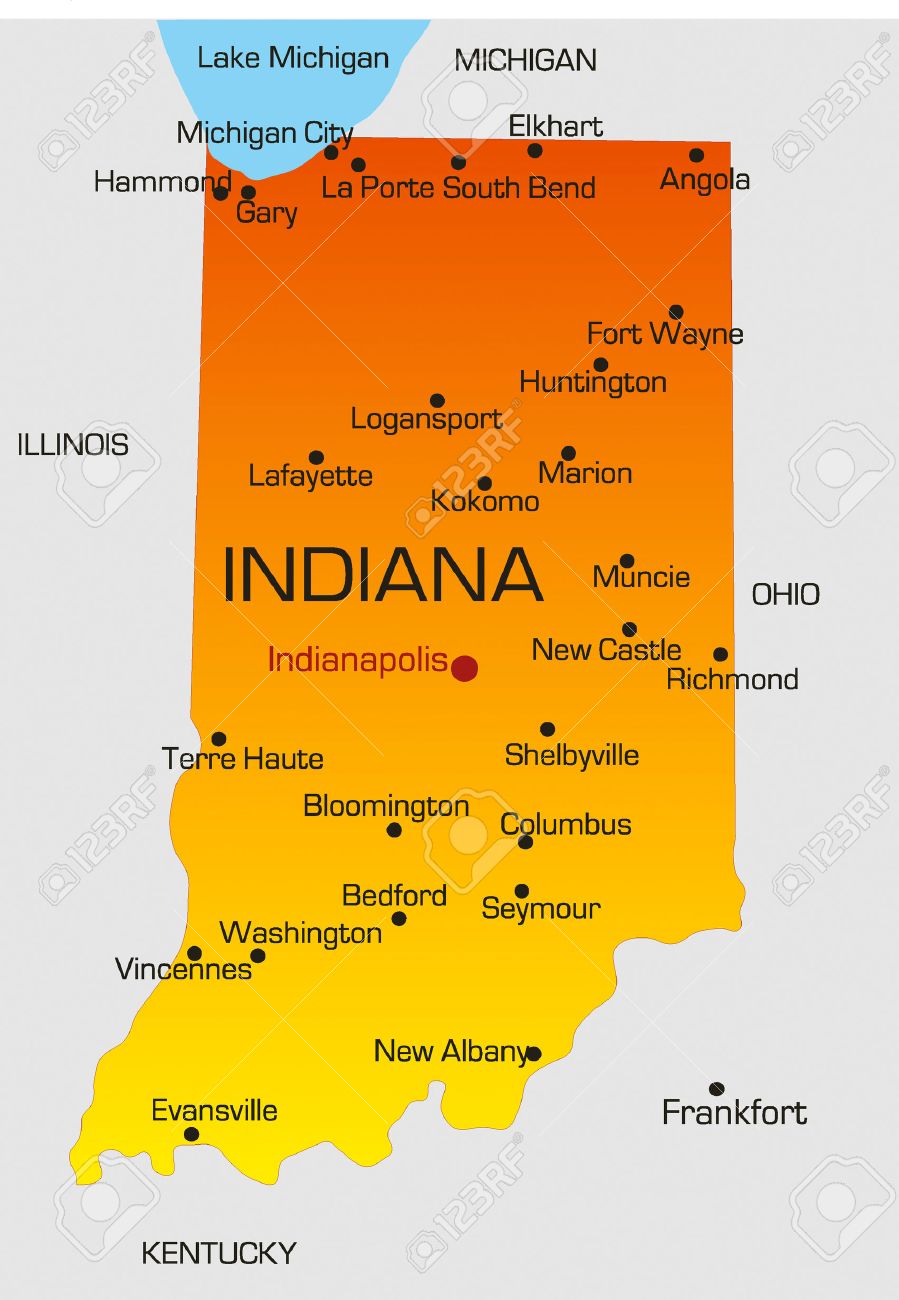 State Of Indiana Map Vector Color Map Of Indiana State. Usa Royalty Free Cliparts, Vectors, And Stock Illustration. Image 4420425. State Of Indiana Map Vector Color Map Of Indiana State. Usa Royalty Free Cliparts, Vectors, And Stock Illustration. Image 4420425.