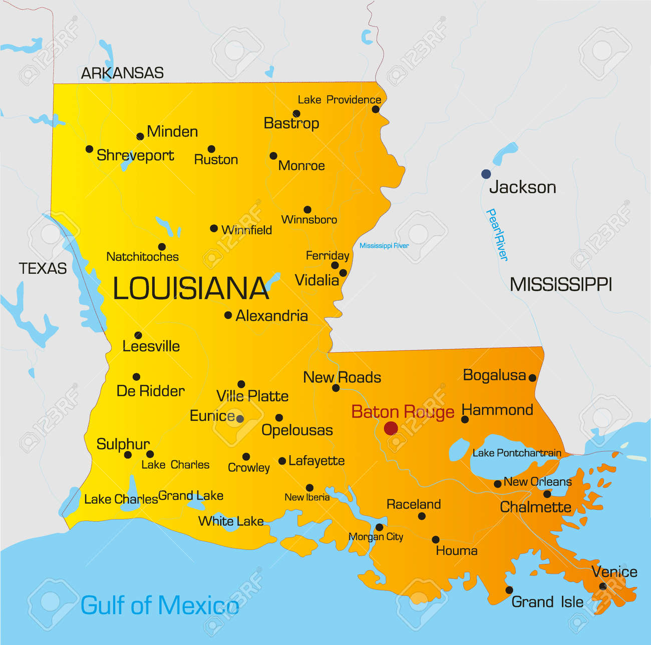 Vector Color Map Of Louisiana State Usa Stock Vector . Vector Color Map Of Louisiana State Usa Royalty Free Cliparts vector color map of louisiana state usa stock vector . vector color map of louisiana state usa royalty free cliparts