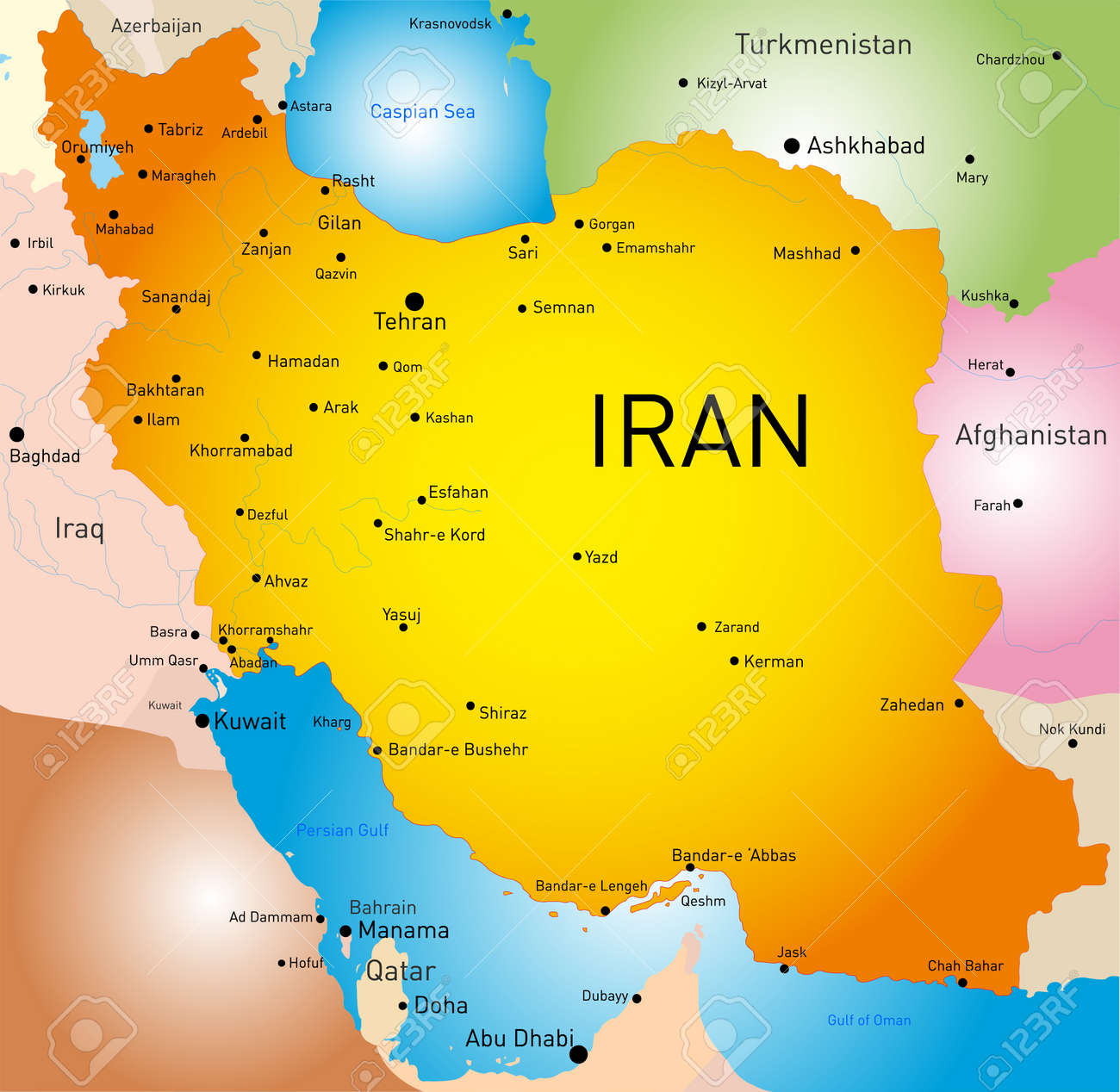 26381280-vector-detailed-map-of-iran-cou