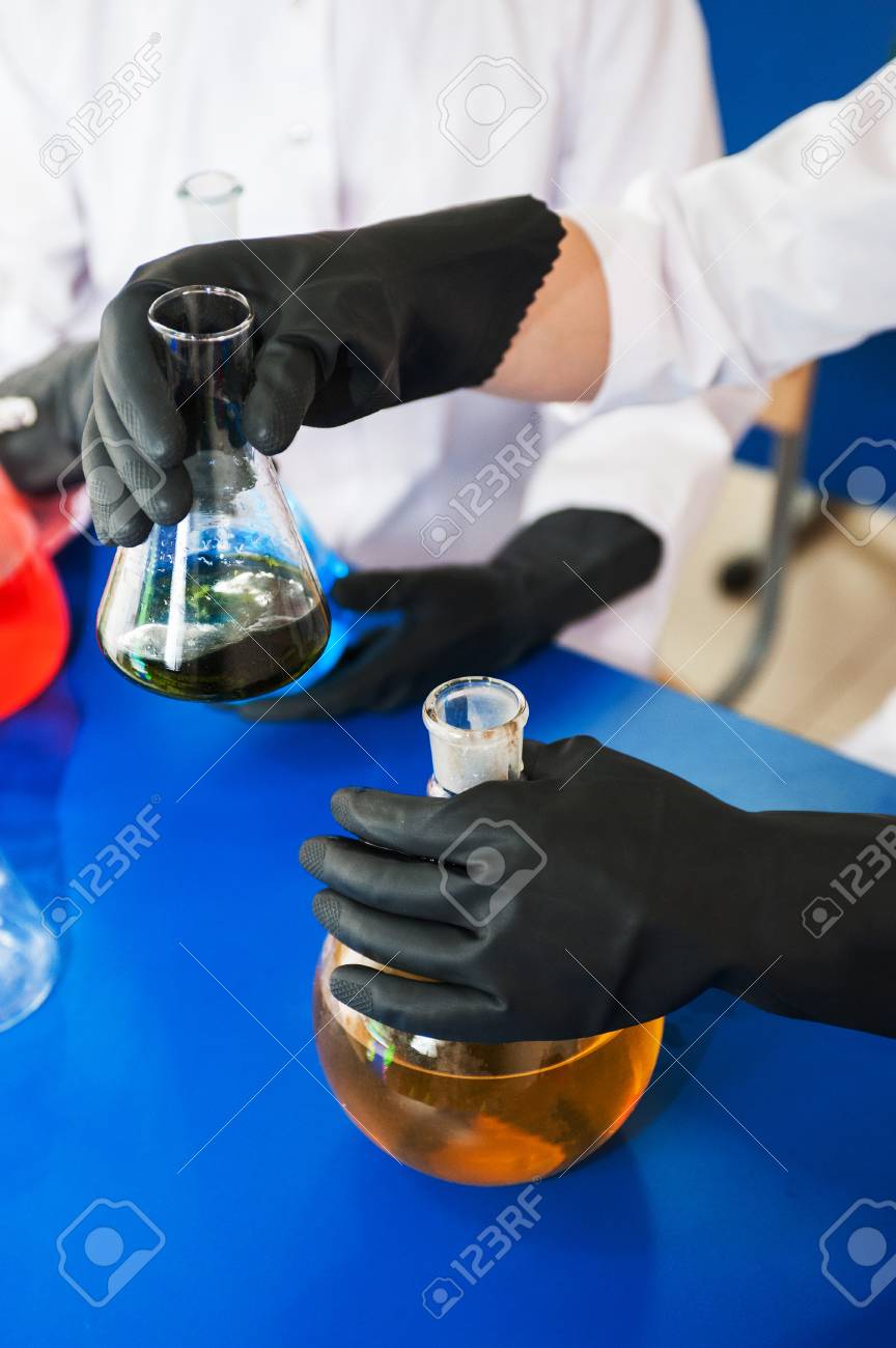 experiments in a chemistry lab closeup photo stock photo picture chemistry lab experiments