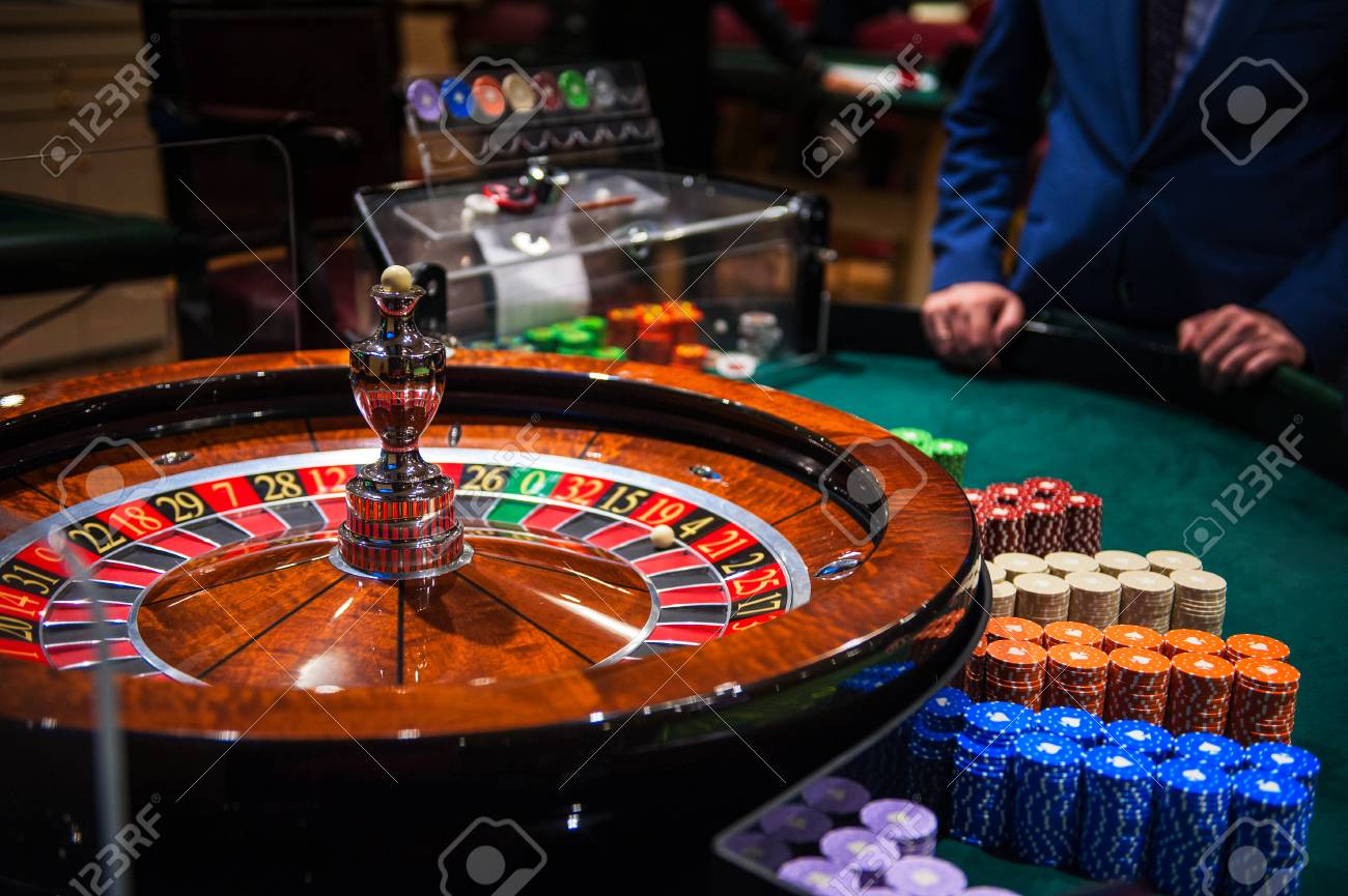 Casino Gambling And Entertainment Concept Roulette Table And Stock Photo Picture And Royalty Free Image Image 116634259