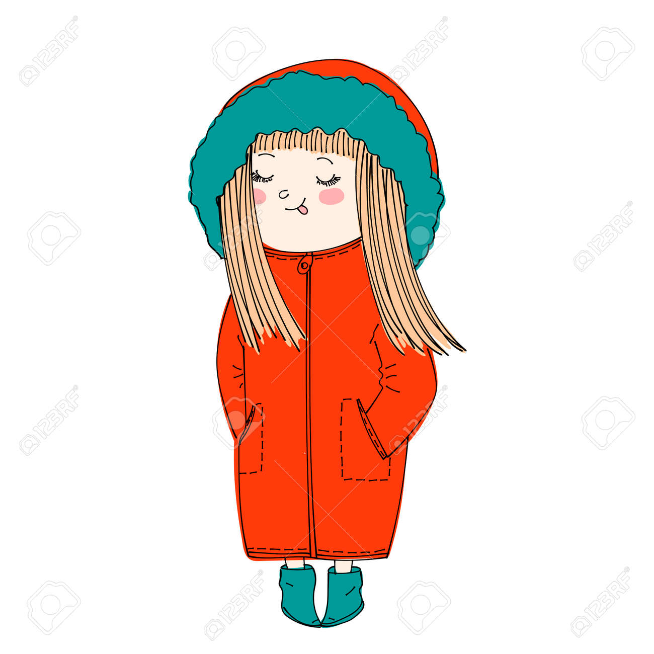 Isolated Cute Cartoon Girl Wearing Warm Winter Clothes: Coat With Hood And Booties Royalty Free SVG, Cliparts, Vectors, And Stock Illustration. Image 69146978. Isolated Cute Cartoon Girl Wearing Warm Winter Clothes: Coat With Hood And Booties Royalty Free SVG, Cliparts, Vectors, And Stock Illustration. Image 69146978.