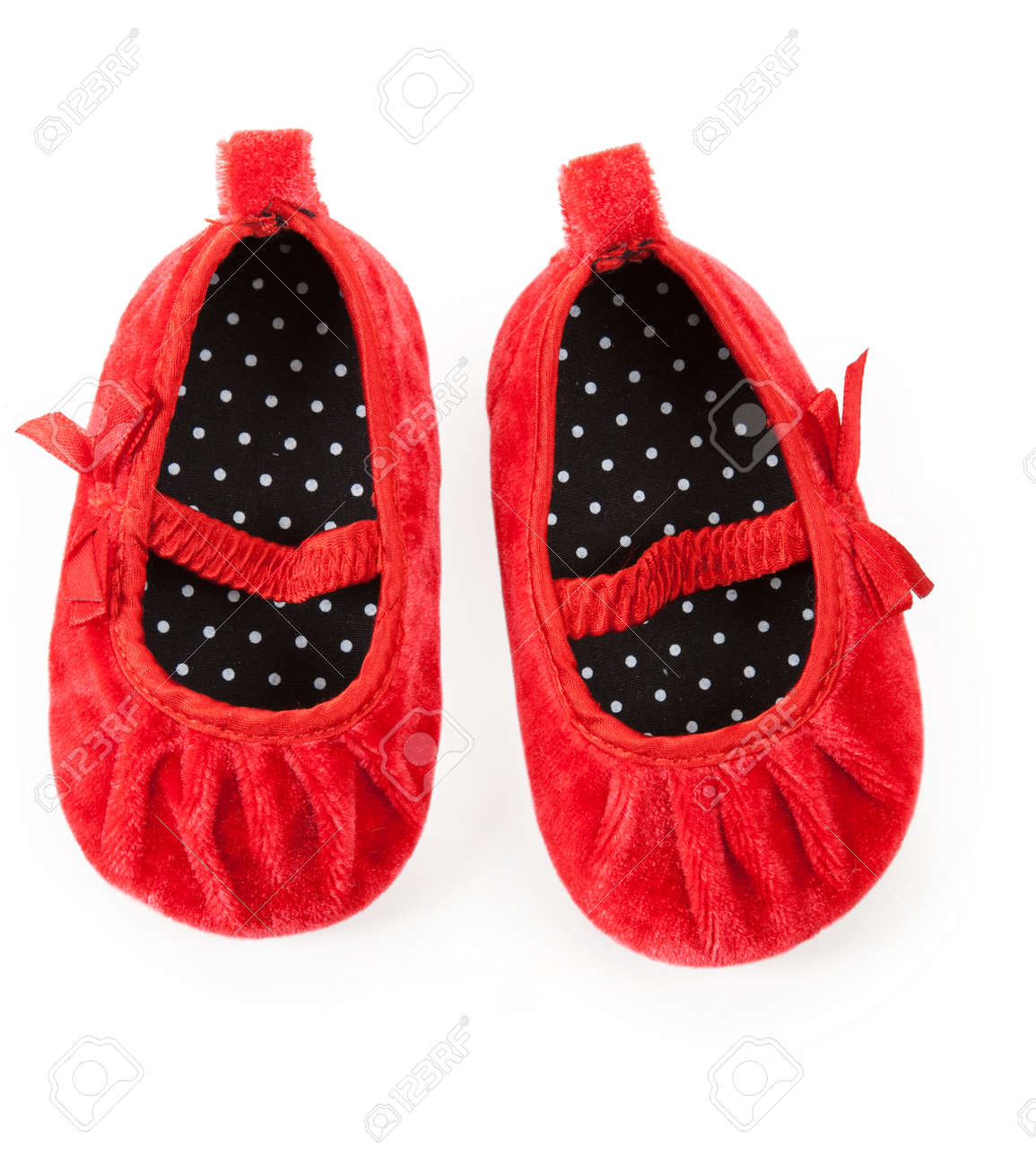 red baby booties