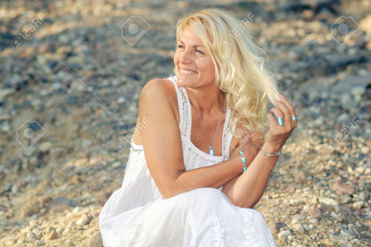 Romantic Portrait Of A Beautiful Older photo