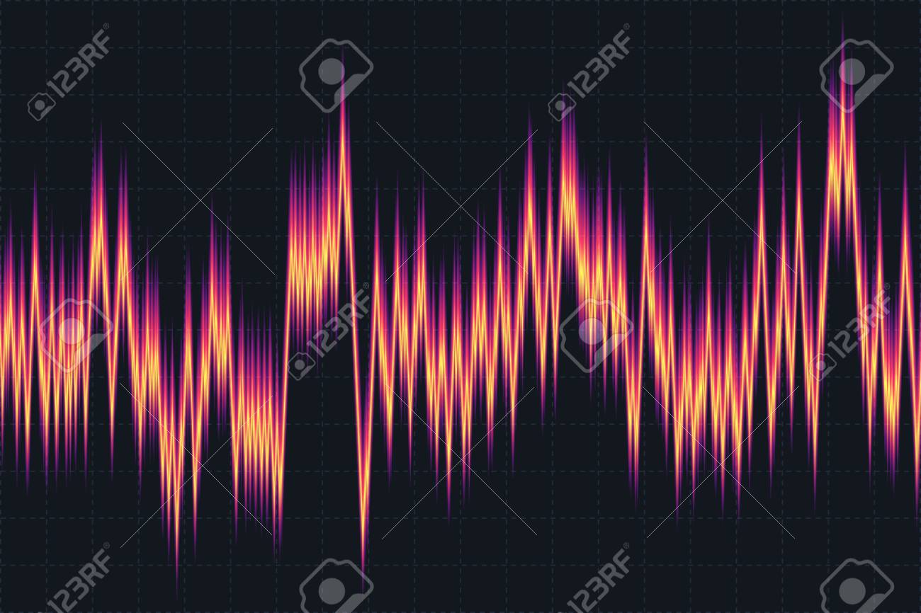 ミュージカルイコライザー 音波 ラジオの頻度ベクトルイラスト のイラスト素材 ベクタ Image