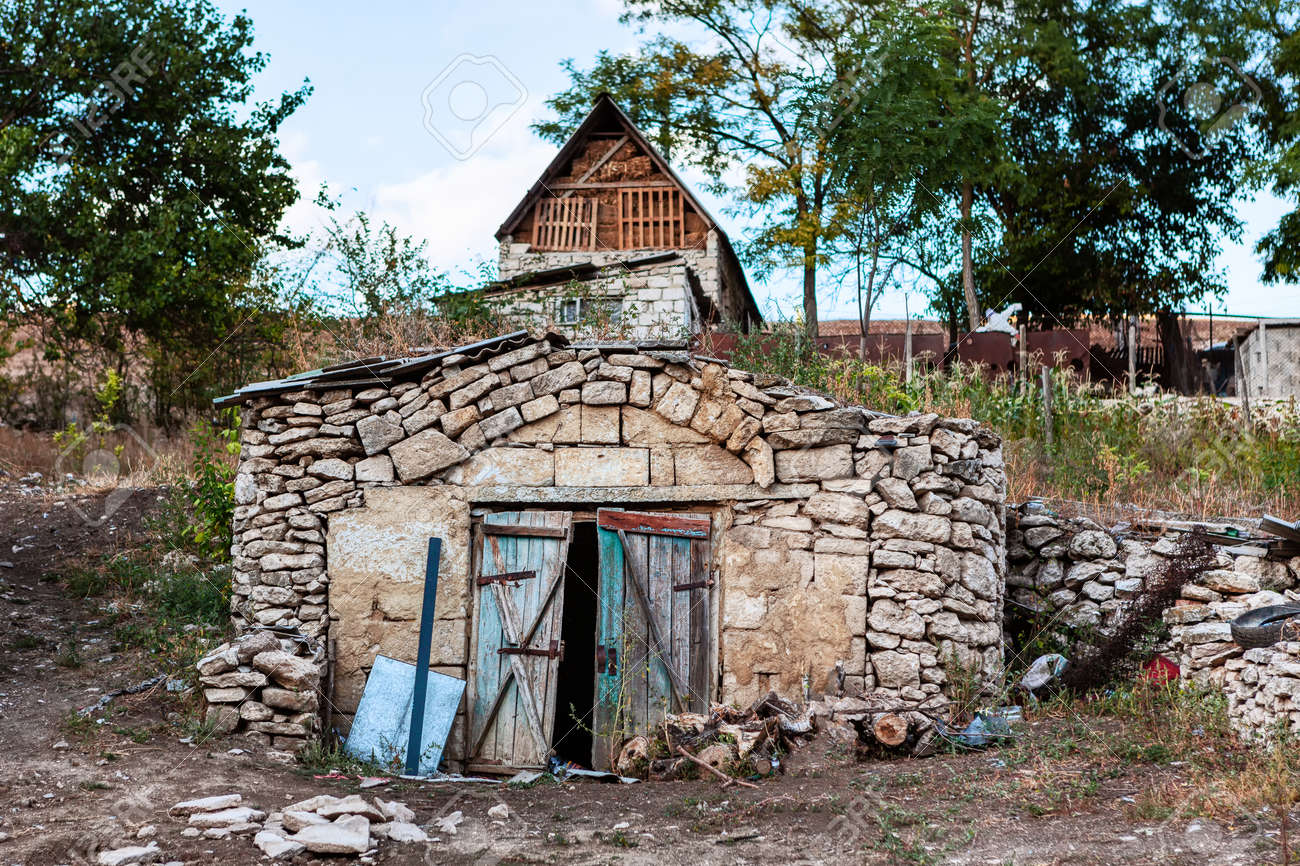 Archaic cellar in the country . Old building for keeping products underground - 169399009 Archaic cellar in the country . Old building for keeping products underground - 169399009