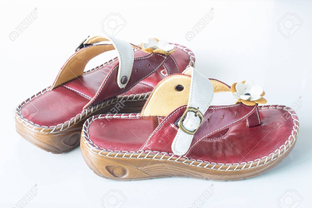 Royalty Een Witte Sandalen Op Vrije Geïsoleerd Rubber Achtergrond wOXNknPZ80