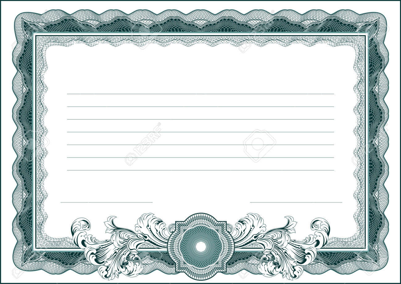 a blank form for the certificate diploma or another document diploma blank