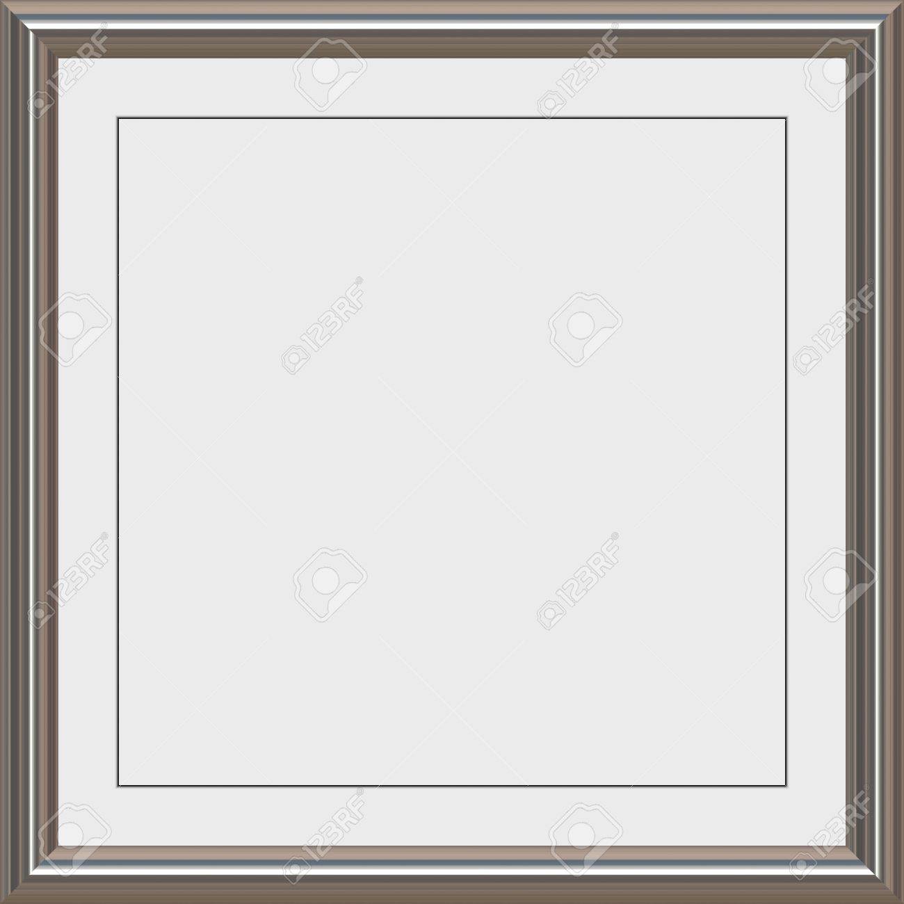 shiny metal frame with white matte for certificates awards or