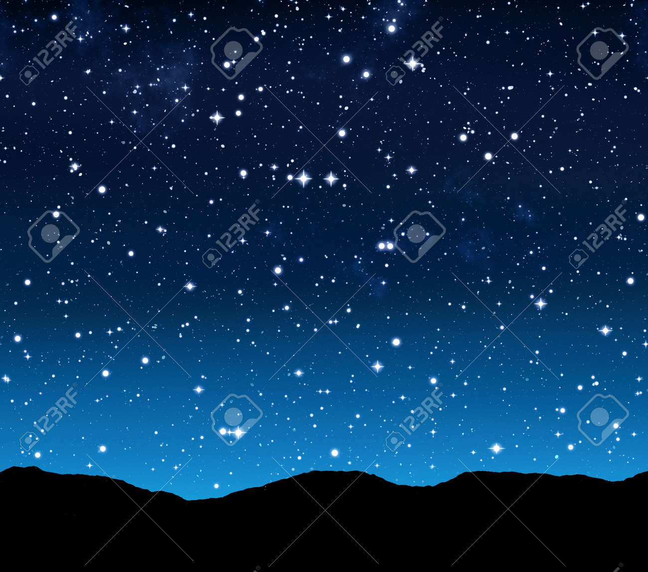 夜の星空の写真素材・画像素材 Image 18173437