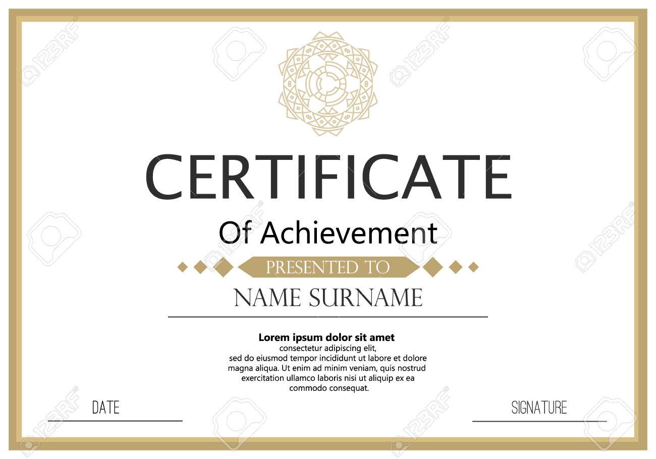 certificate or diploma template achievement success diploma certificate of graduation
