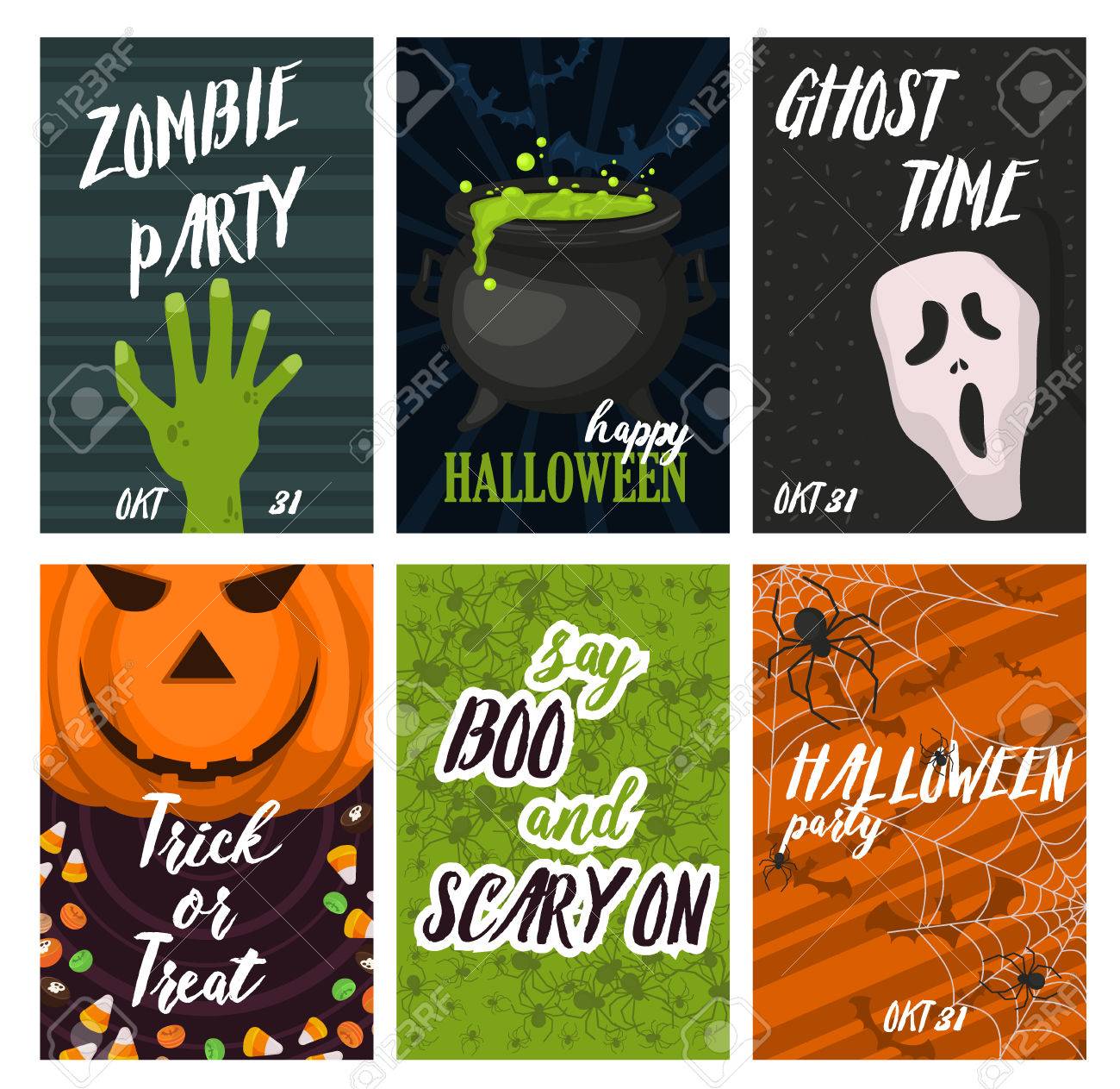 ハロウィン パーティー カードかぼちゃおばけホリデー コレクション ベクター イラスト のイラスト素材 ベクタ Image ハロウィン パーティー カードかぼちゃおばけホリデー コレクション ベクター イラスト のイラスト素材 ベクタ Image