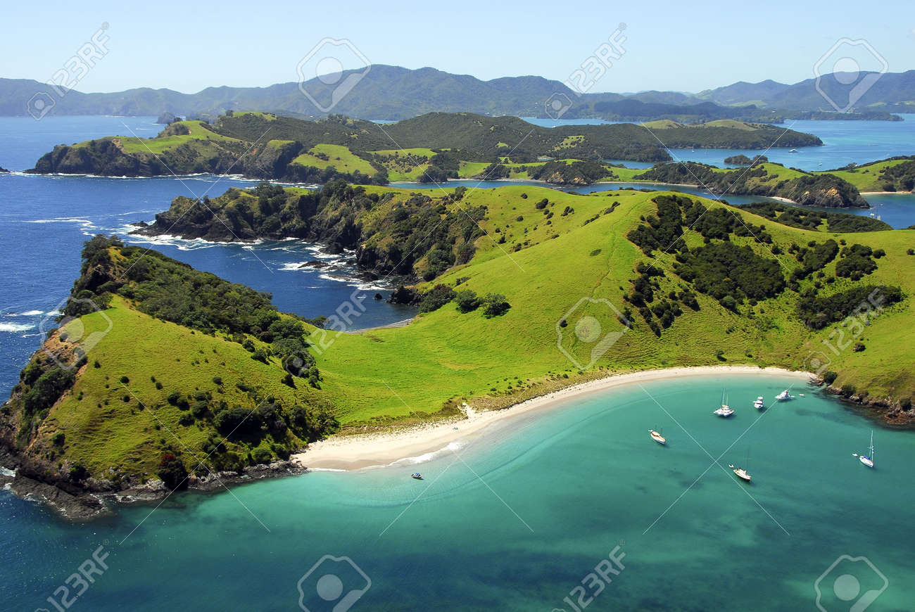 Waewaetorea Island - Aerial, Bay of Islands, Northland, New Zealand - 9921964 Waewaetorea Island - Aerial, Bay of Islands, Northland, New Zealand - 9921964