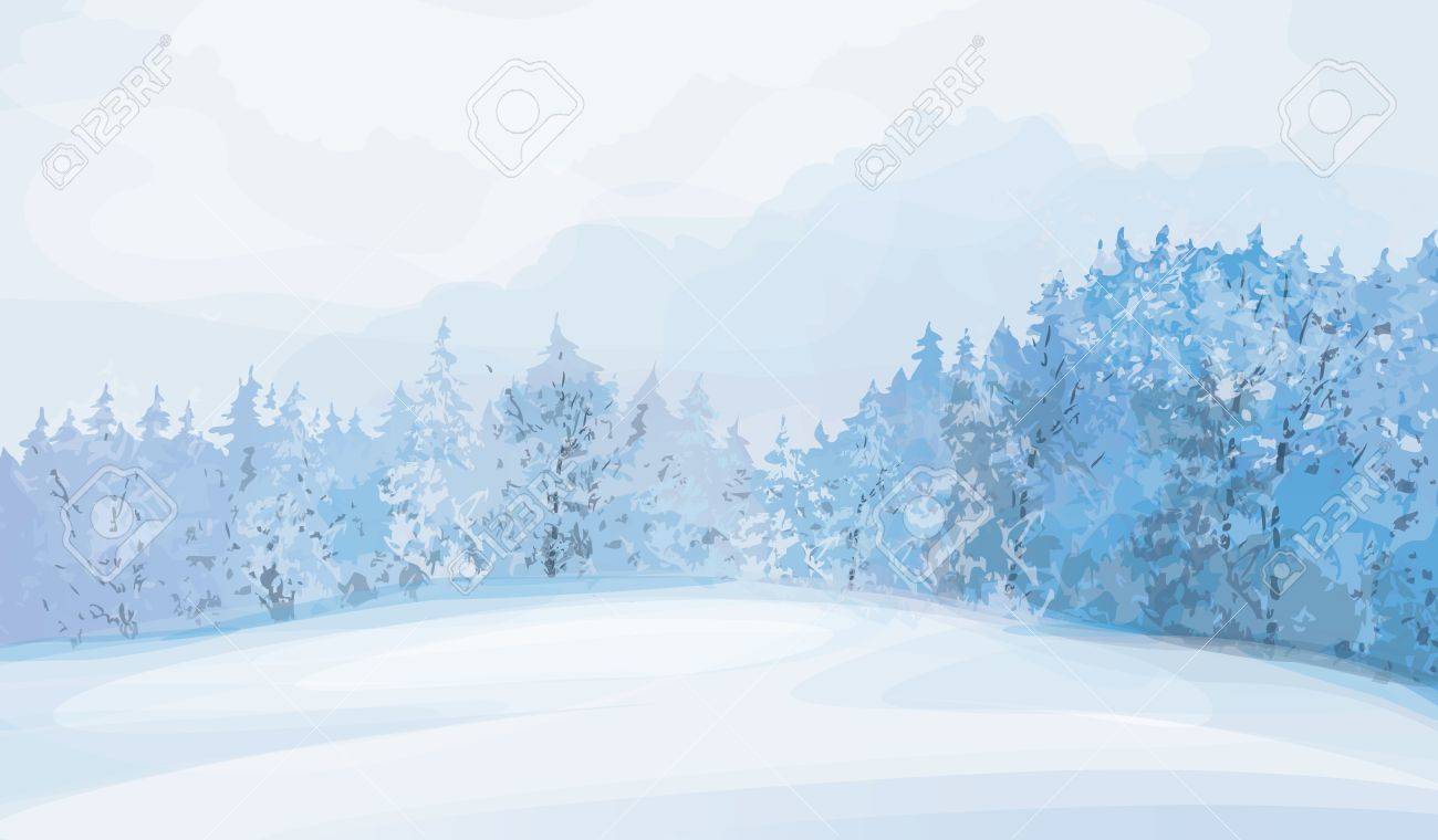 Winter Landscape Royalty Free Cliparts Vectors And Stock Illustration Image