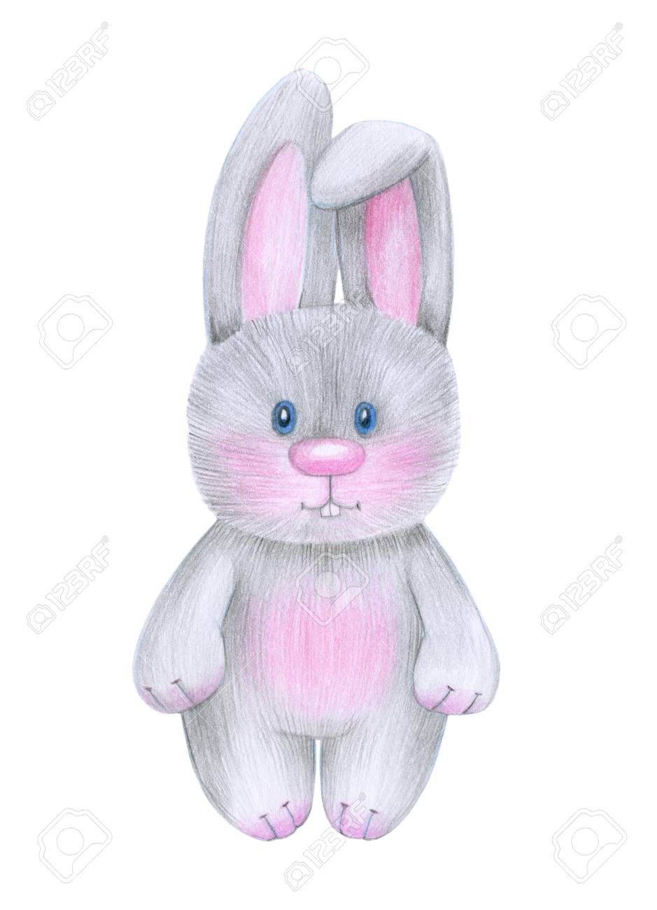 Mignon Bebe Lapin Isole Dessin De La Main Banque D Images Et Photos Libres De Droits Image