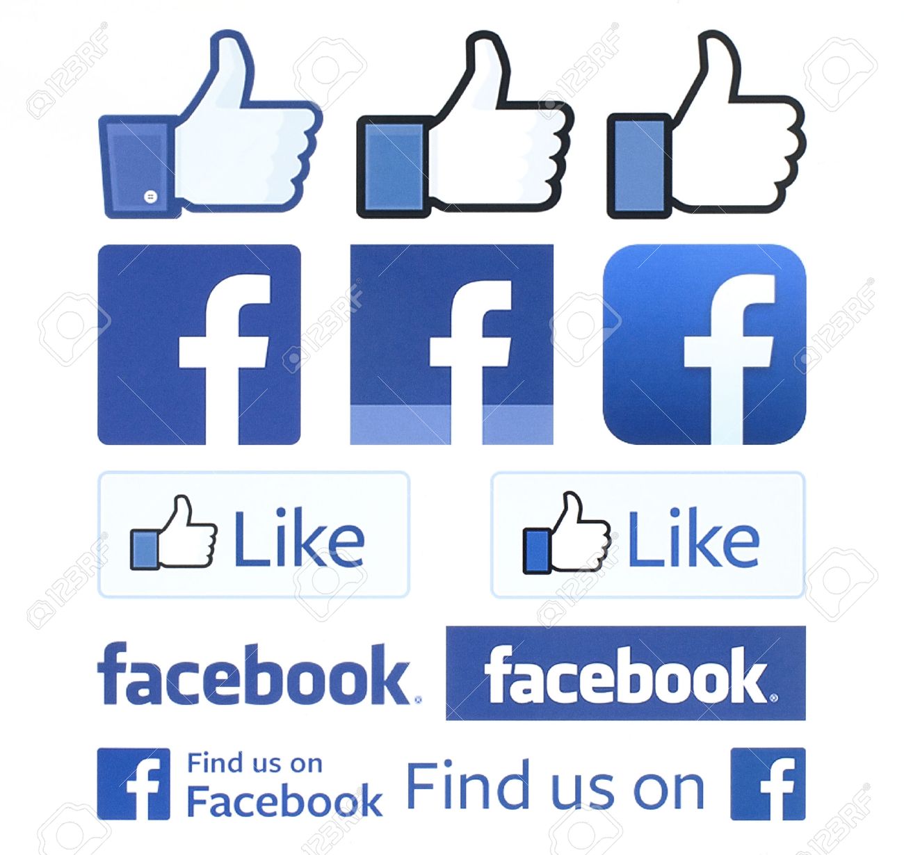 Kiev, Ukraine - February 4, 2016: Facebook logos and thumbs up printed on white paper. Facebook is a well-known social networking service. - 52114531 Kiev, Ukraine - February 4, 2016: Facebook logos and thumbs up printed on white paper. Facebook is a well-known social networking service. - 52114531