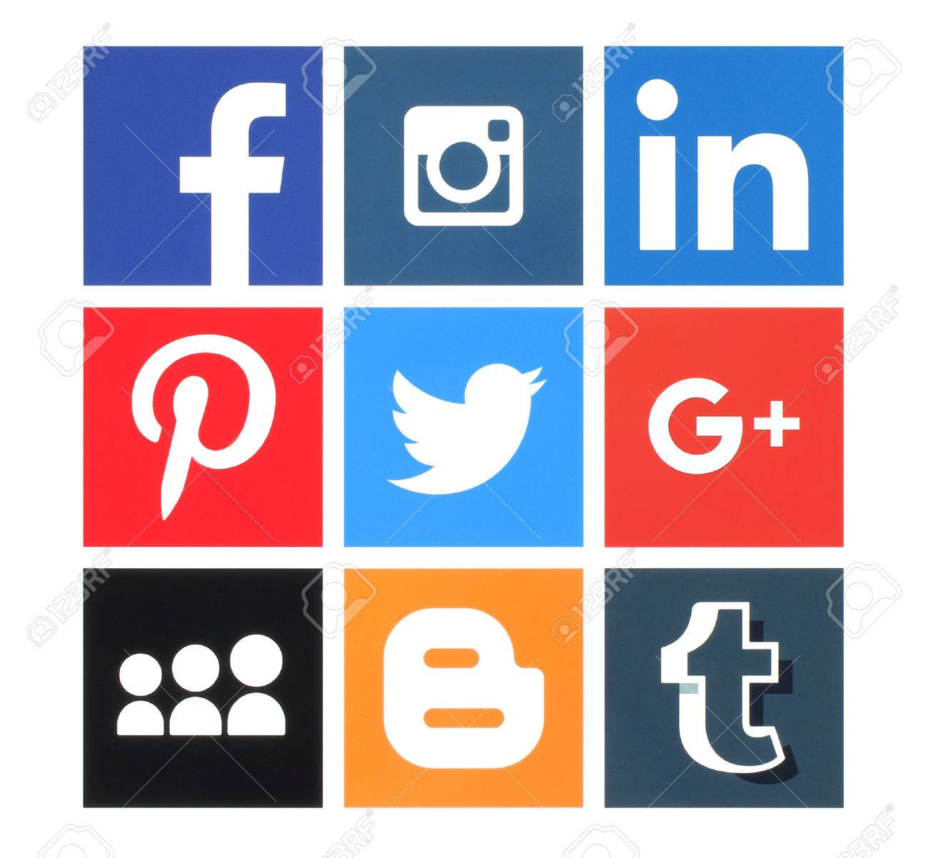 Kiev, Ukraine - March 8, 2016: Collection of popular social media logos printed on paper:Facebook, Twitter, Google Plus, Instagram, MySpace, LinkedIn, Pinterest, Tumblr and Blogger - 53643264 Kiev, Ukraine - March 8, 2016: Collection of popular social media logos printed on paper:Facebook, Twitter, Google Plus, Instagram, MySpace, LinkedIn, Pinterest, Tumblr and Blogger - 53643264