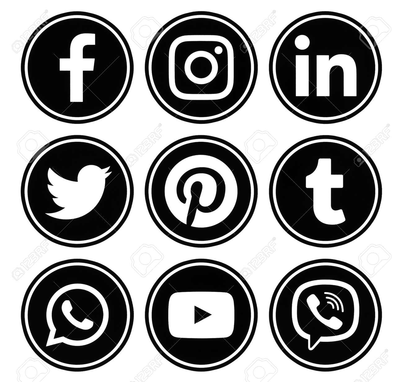Kiev Ukraine December 08 2017 Popular Circle Social Media Stock Photo Picture And Royalty Free Image Image 106523355