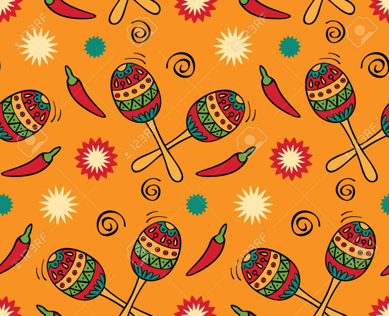 seamless with mexican festival royalty free cliparts vectors and