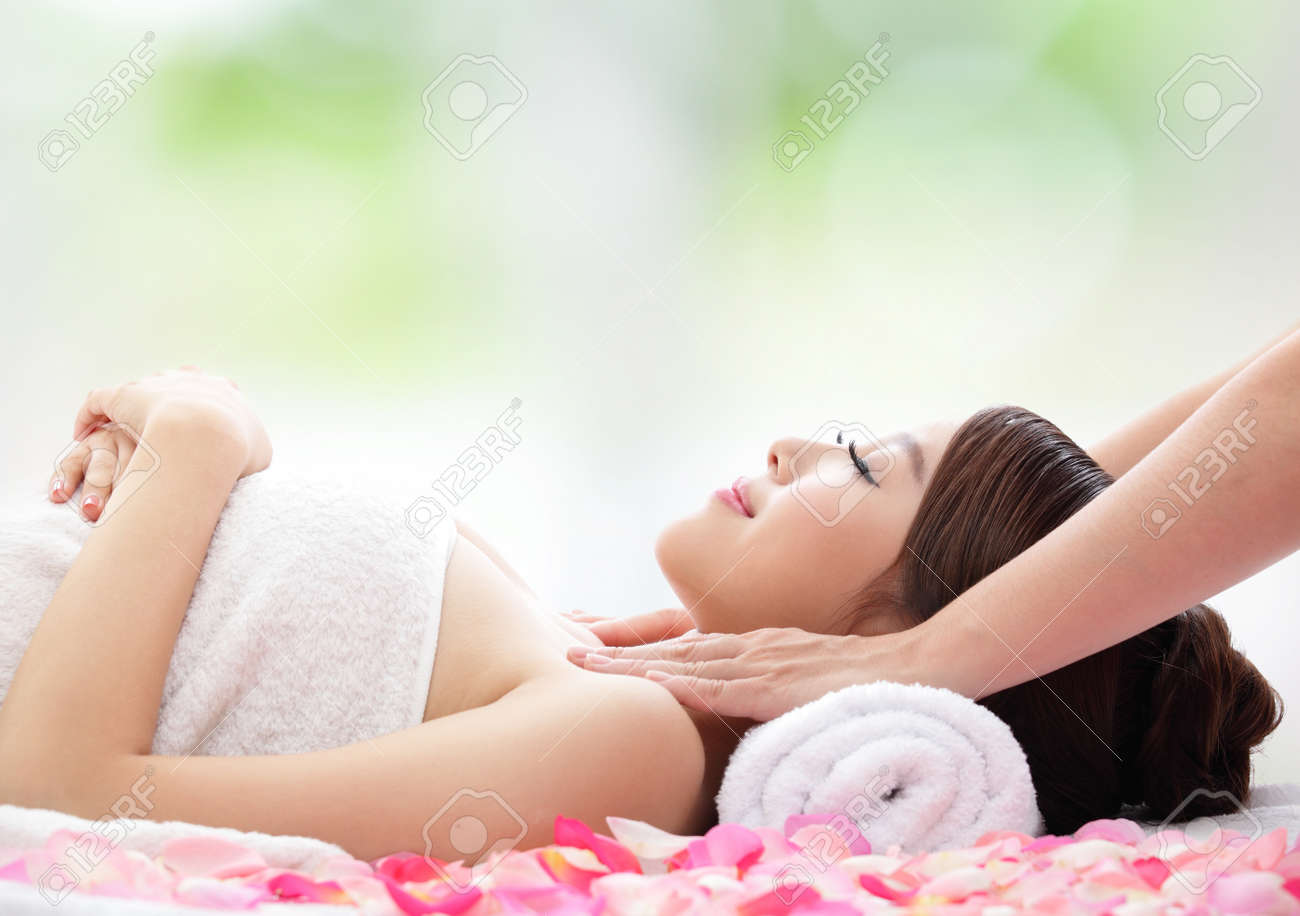Lovely women relaxing sensual massage