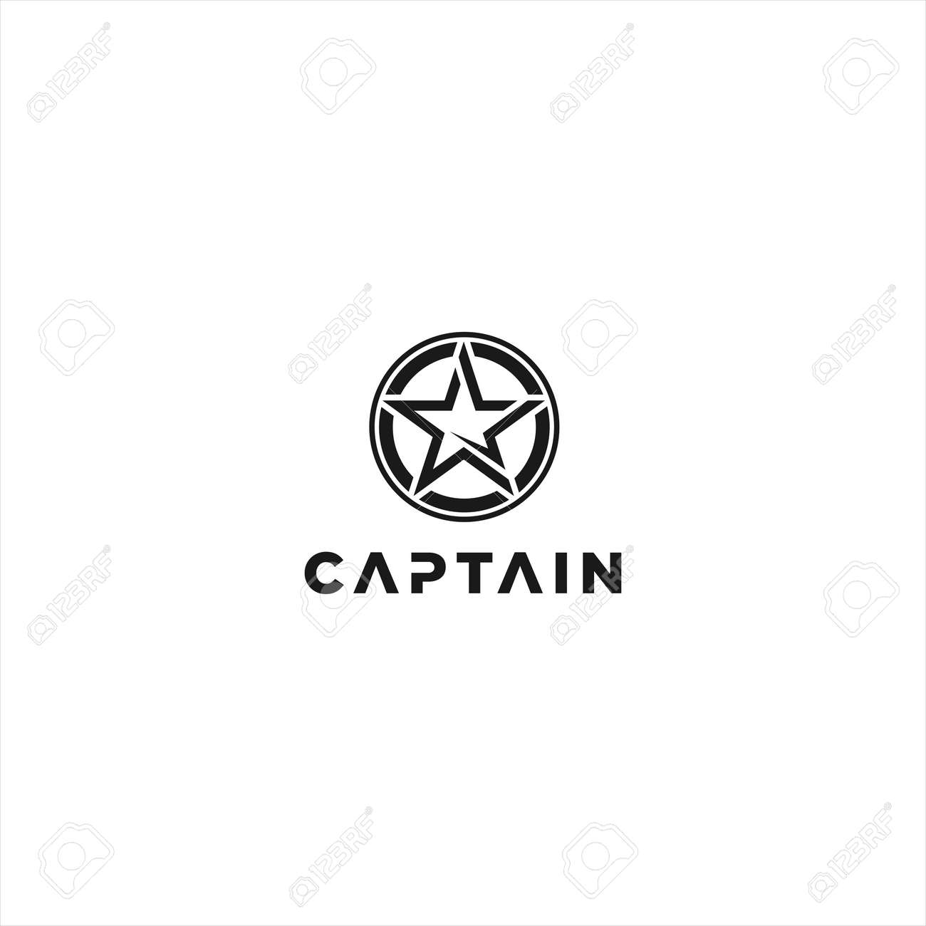 Circle Star For Captain Logo Royalty Free Cliparts Vectors And