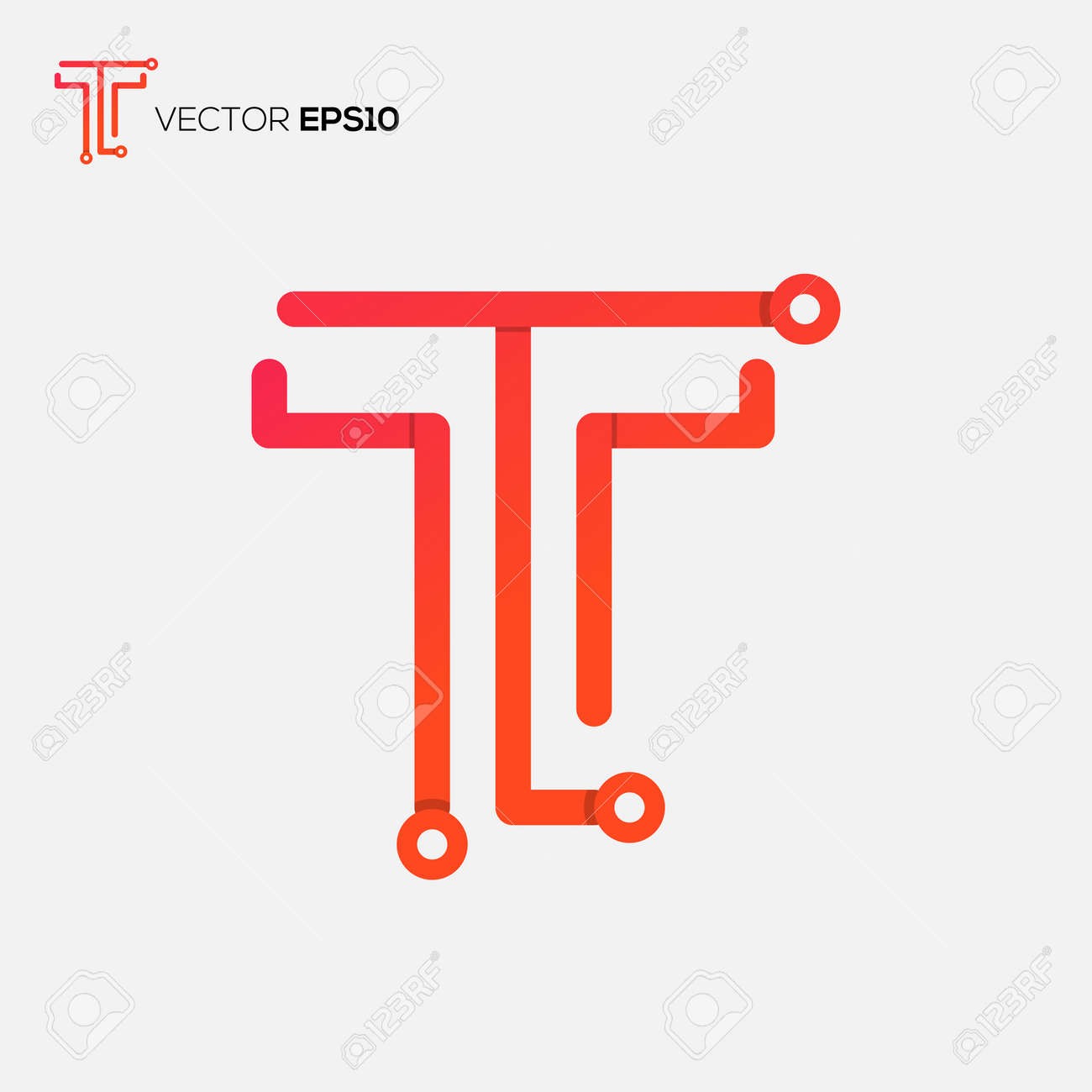 logo for letter t