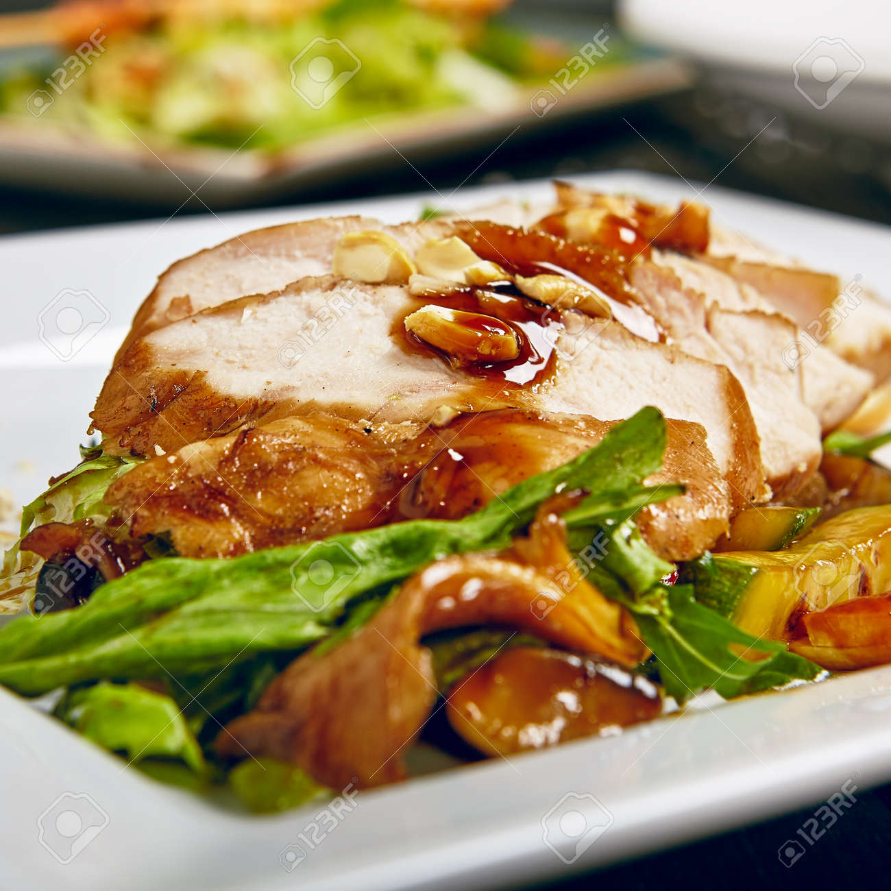 Asian Style Salad With Grill Chicken Breast Stock Photo Picture And Royalty Free Image Image 83769716