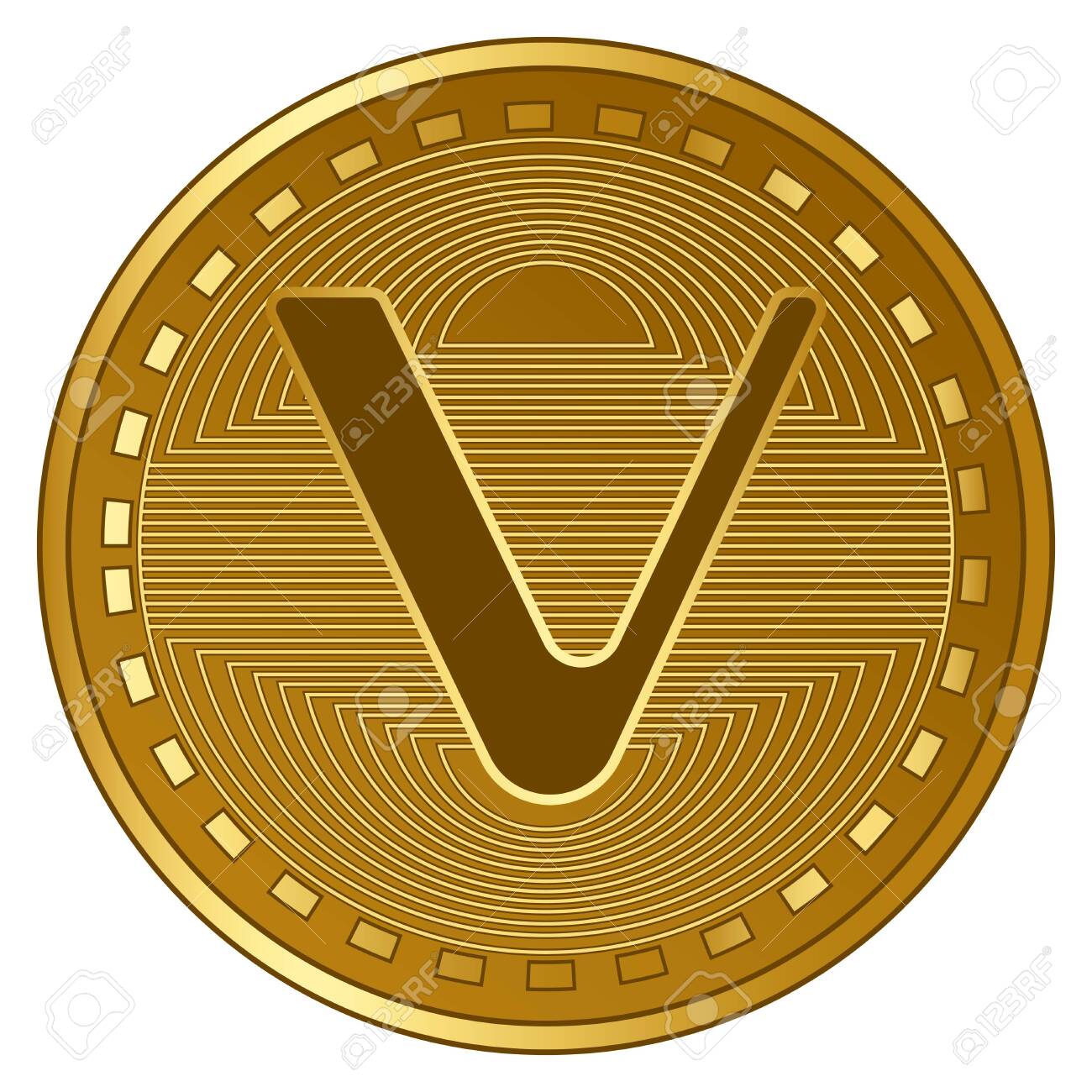 금 미래 Vechain 암호 화폐 동전 벡터 일러스트 레이 션 로열티 무료 사진, 그림, 이미지 그리고 스톡포토그래피. Image  149868515