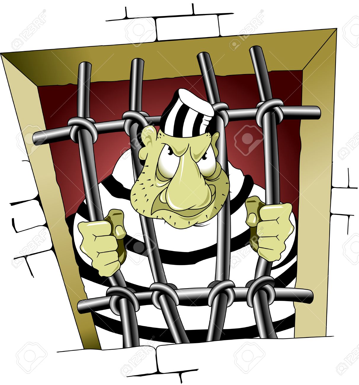 ===Un dia que pasará a la historia=== - Página 2 27531966-Preso-en-la-c-rcel-sobre-un-fondo-blanco-ilustraci-n-vectorial--Foto-de-archivo
