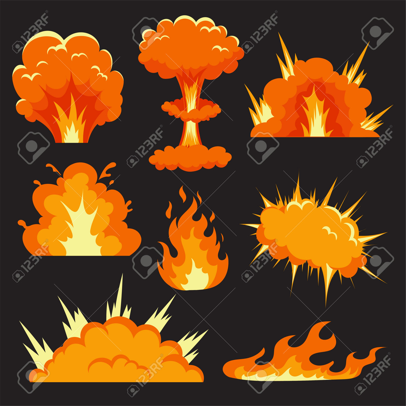 Design PNG E SVG De Ilustração Dos Desenhos Animados De Fogo Preto
