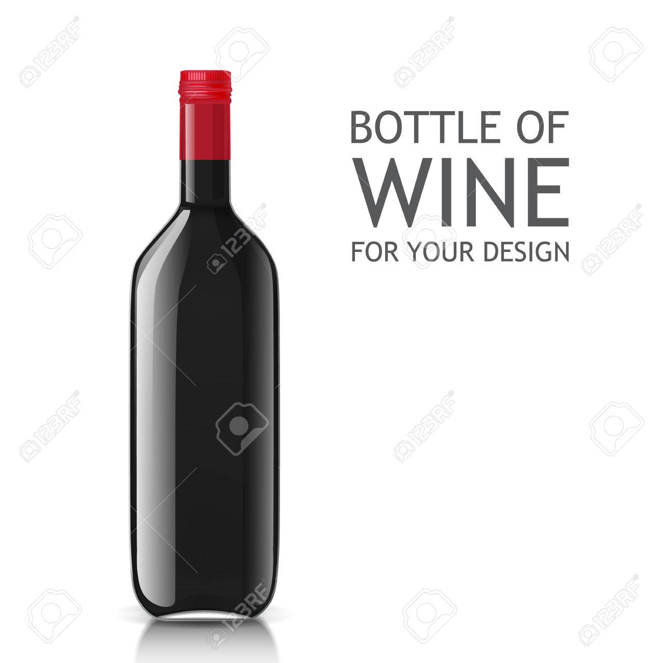 empty glass black bottle template bottle of wine ready for your