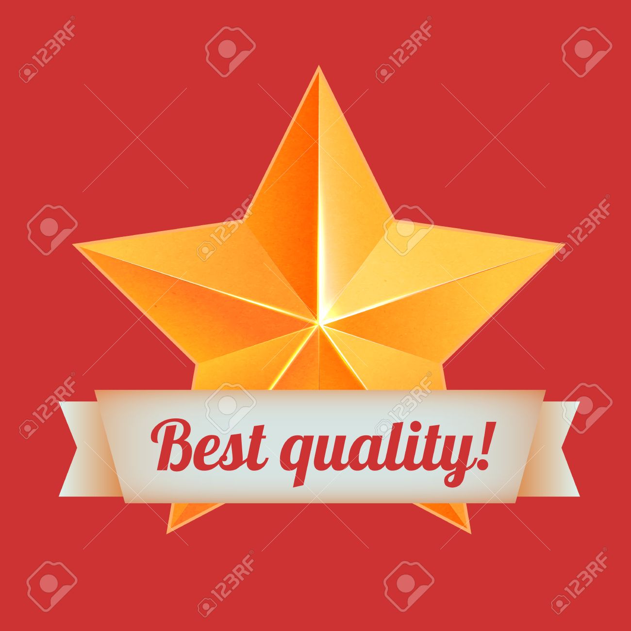 realistic 3d gold star award winner good job the best reward