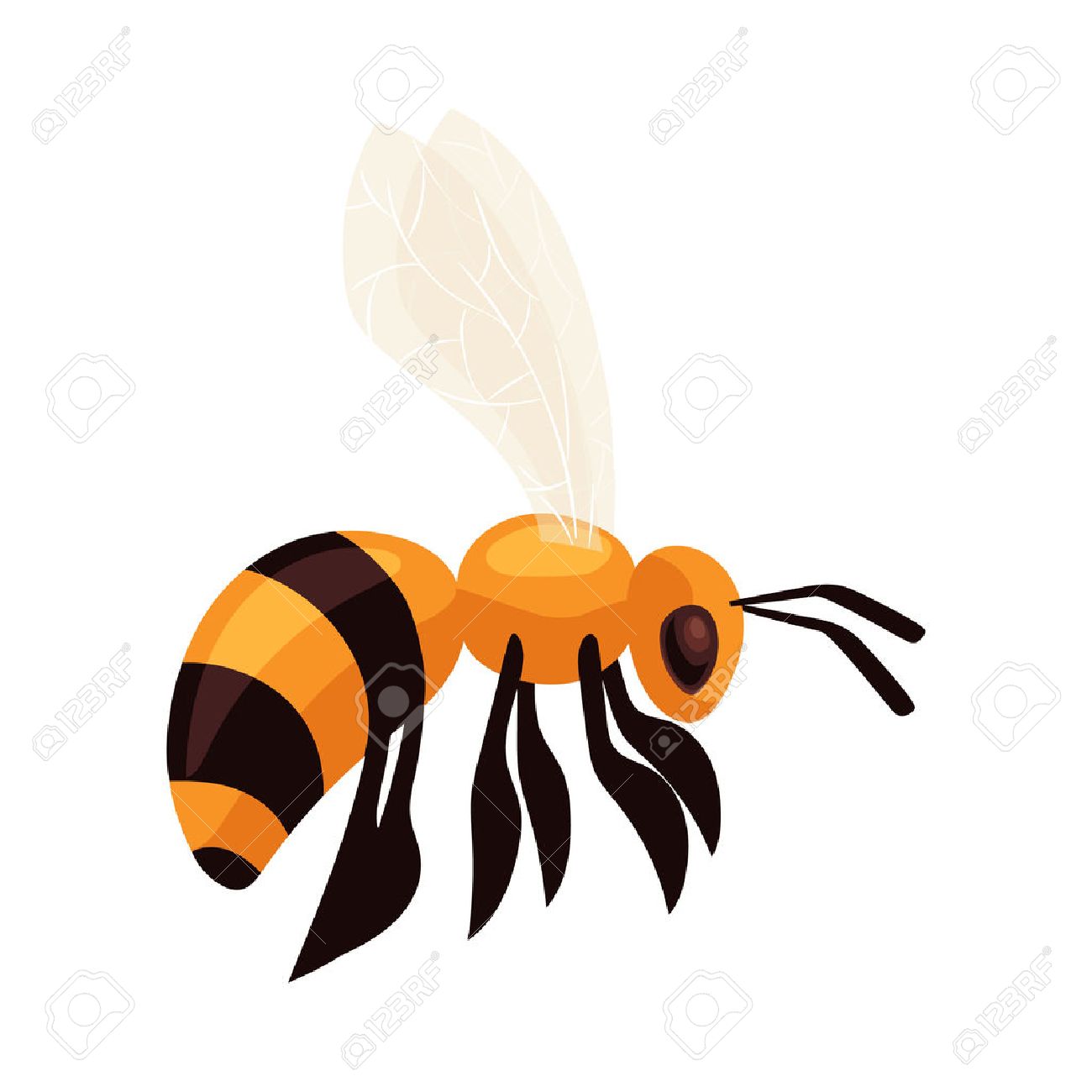 flying honey bee clip art