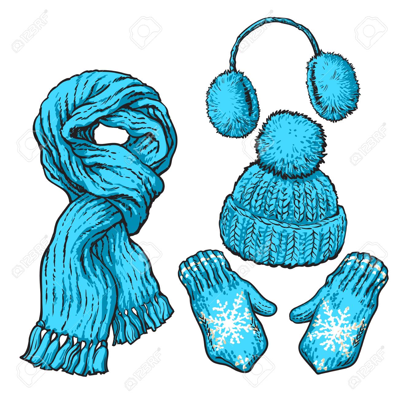 mittens scarves earmuffs