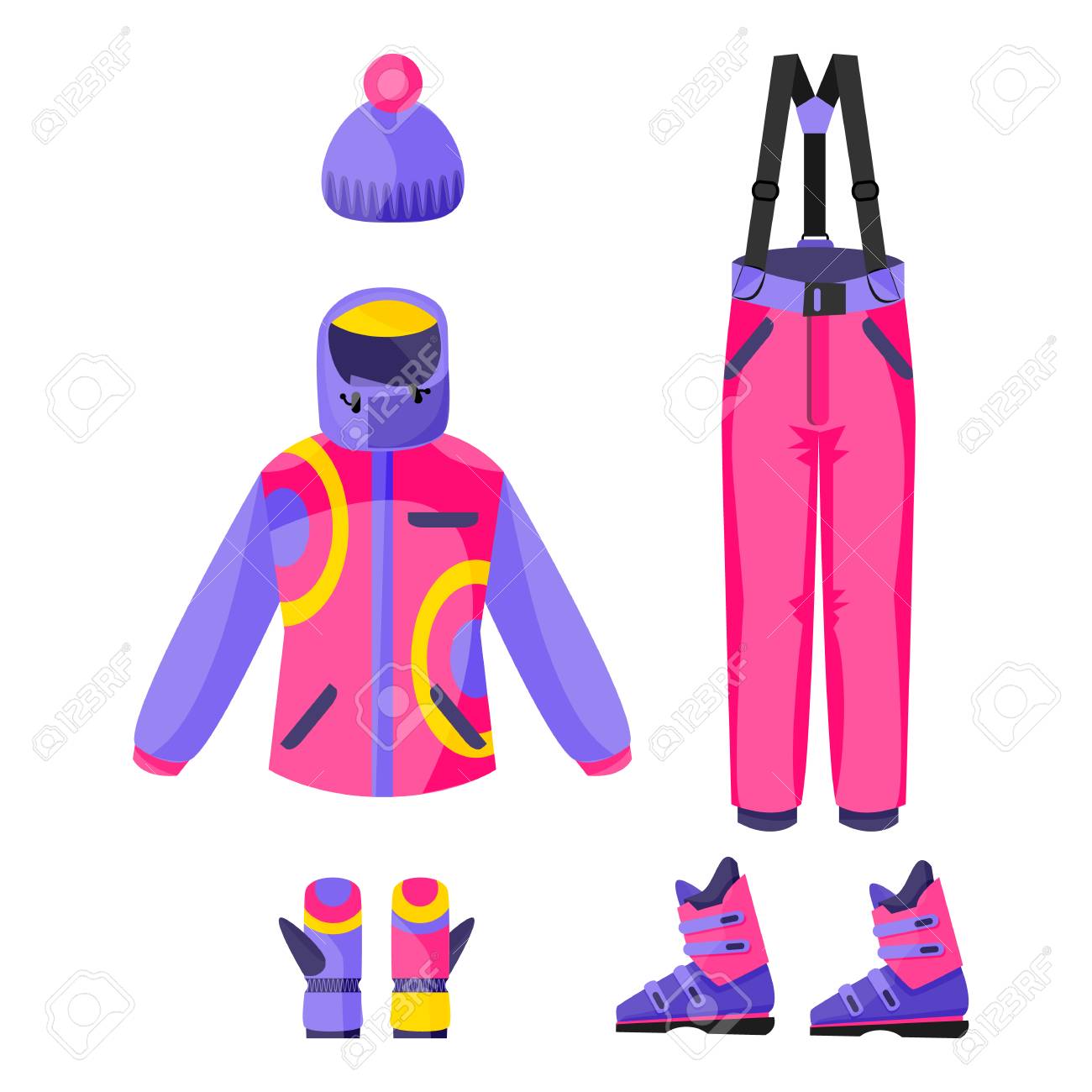 Ensemble De Ski, équipement De Snowboard Veste, Pantalon Ensemble De Ski, Tenue De Snowboard Veste, Pantalon, Gants