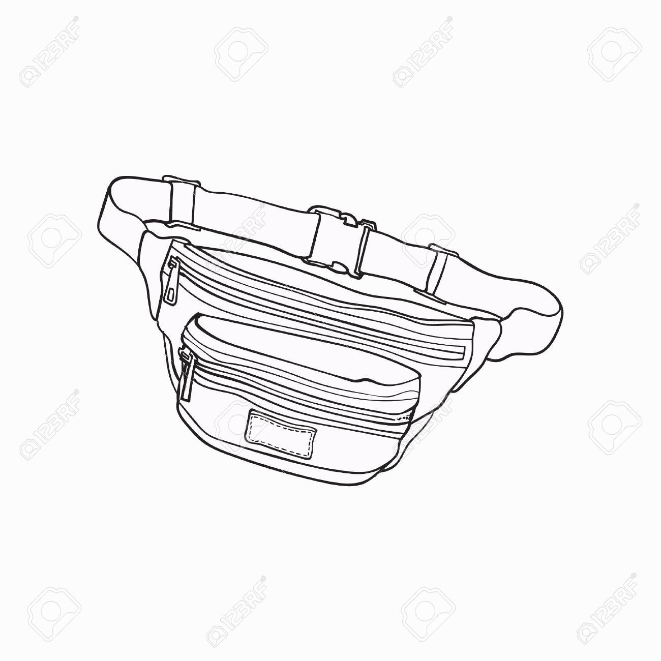 Old fashioned, retro style colorful waist bag, fashion accessory from 90s, sketch vector illustration isolated on white background. Hand drawn waist bag, pack, popular personal item from nineties - 82488879 Old fashioned, retro style colorful waist bag, fashion accessory from 90s, sketch vector illustration isolated on white background. Hand drawn waist bag, pack, popular personal item from nineties - 82488879