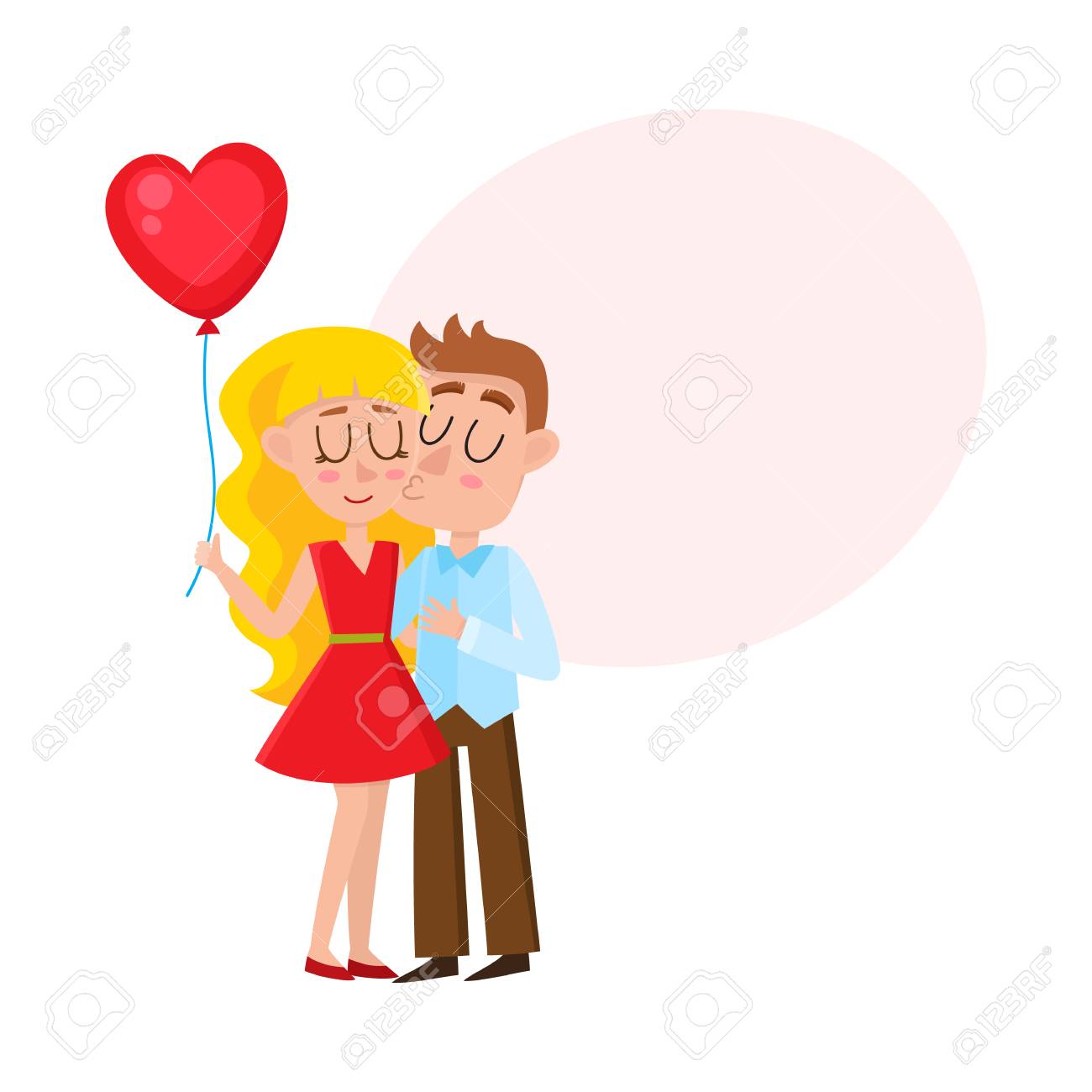 Pareja Amorosa, Chico Besándose Chica Bastante Rubia Sosteniendo Globo En Forma De Corazón, Ilustración Vectorial De Dibujos Animados Con Discurso De Burbuja. Amar, Besar Pareja, Relaciones Románticas, Salir Ilustraciones Svg, Vectoriales, Clip Pareja Amorosa, Chico Besándose Chica Bastante Rubia Sosteniendo Globo En Forma De Corazón, Ilustración Vectorial De Dibujos Animados Con Discurso De Burbuja. Amar, Besar Pareja, Relaciones Románticas, Salir Ilustraciones Svg, Vectoriales, Clip