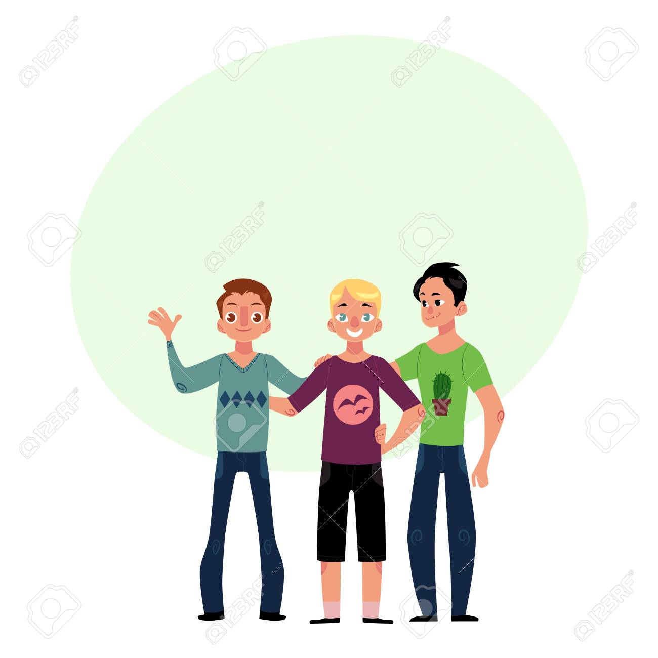 男の子 男性 お互いをハグの親友の男同士の友情概念 2 カップル漫画本文のスペースのベクトル図です 男の子 男性 友人に立って 抱き合っ のイラスト素材 ベクタ Image