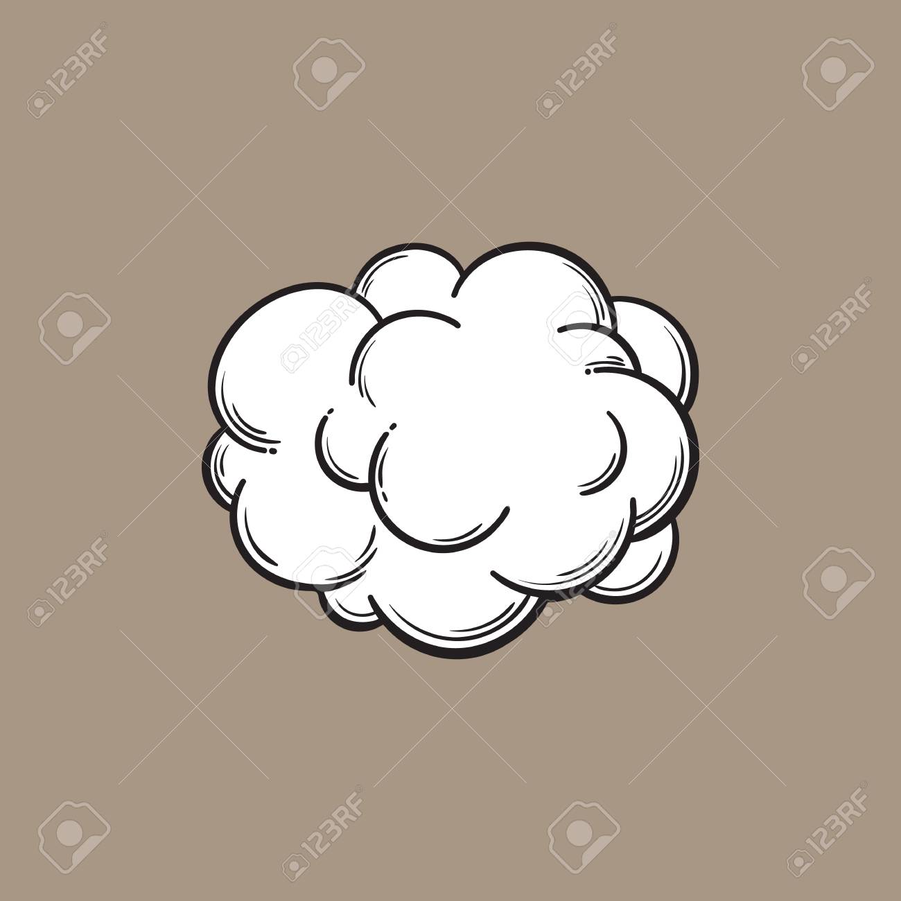 手描き霧 スモーク雲 黒と白のコミック風スケッチベクトルイラストをカラー背景に分離 煙 雲 ヘイズ コミックスタイルのデザイン要素の手描き のイラスト素材 ベクタ Image