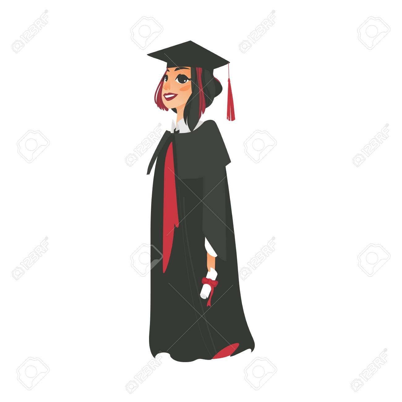 vector flat cartoon female