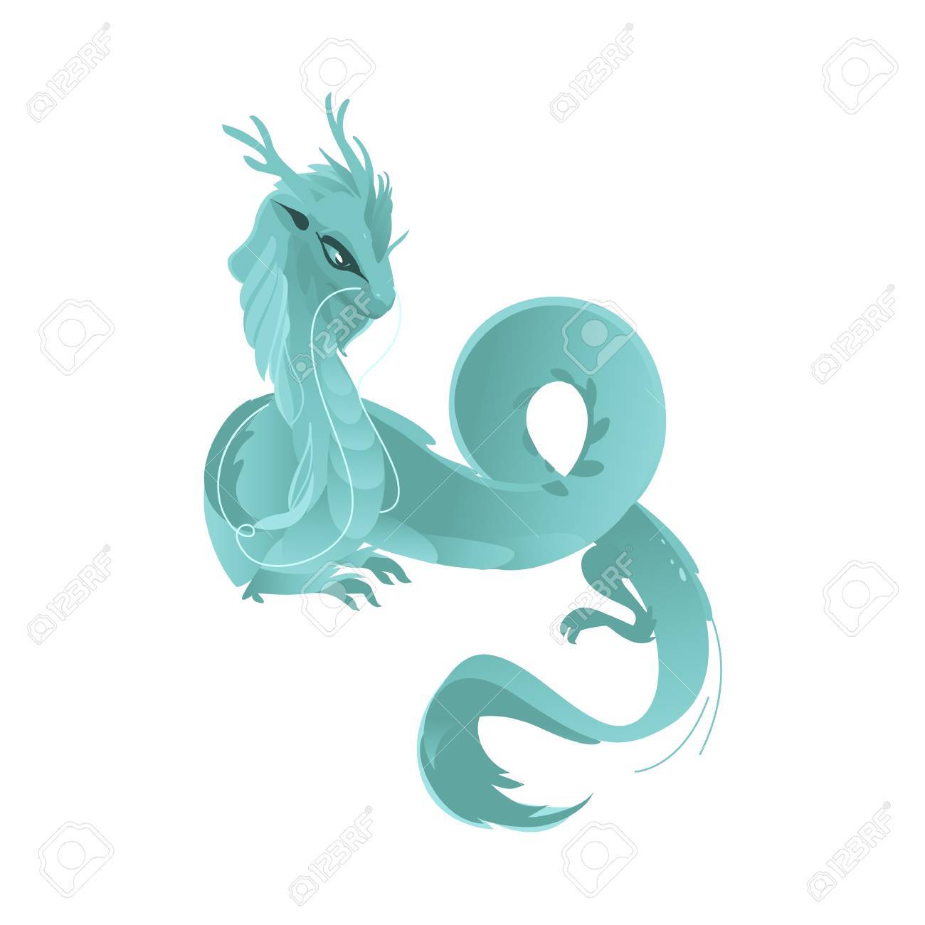 アクリル画 白い動物 書け 青い背景 