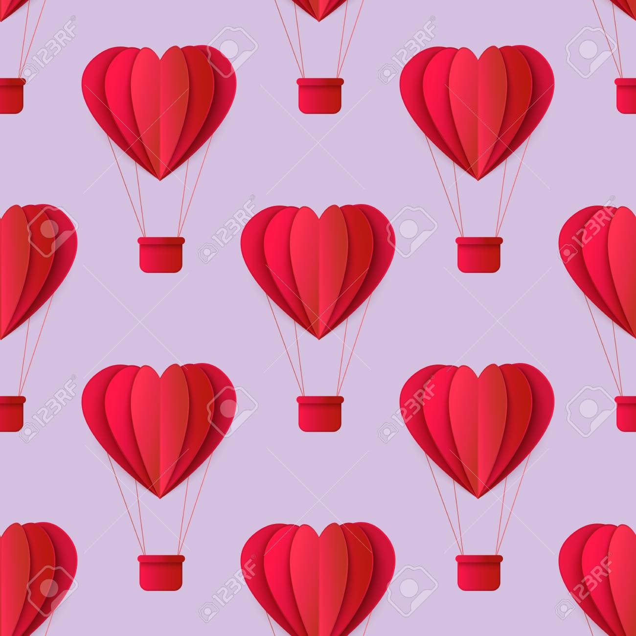 Vector pleased valentines working day origami paper pink hearts seamless.. image regarding Printable Red Hearts known as Vector content valentines working day origami paper purple hearts seamless..