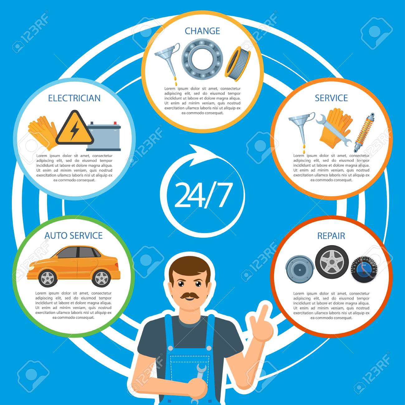 24 Hour Oil Change >> Vector Flat Car Repair 24 Hour Maintenance Mechanics Services 24 Hour Oil Change >> Vector Flat Car Repair 24 Hour Maintenance Mechanics Services